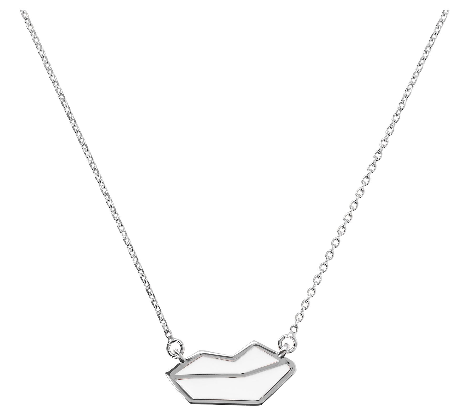Netali Nissim Enamel Lips Necklace, 18K Gold Plated