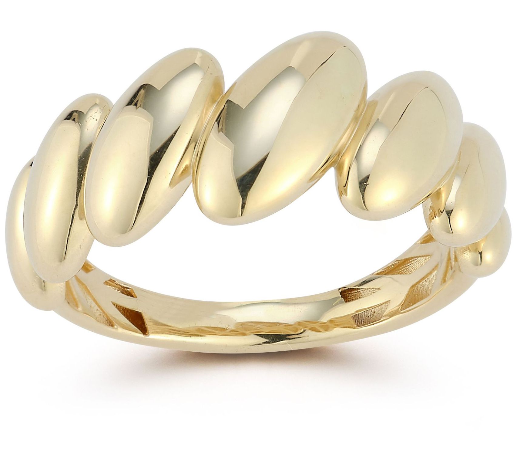 Luminosa Gold Croissant Ring, 14K