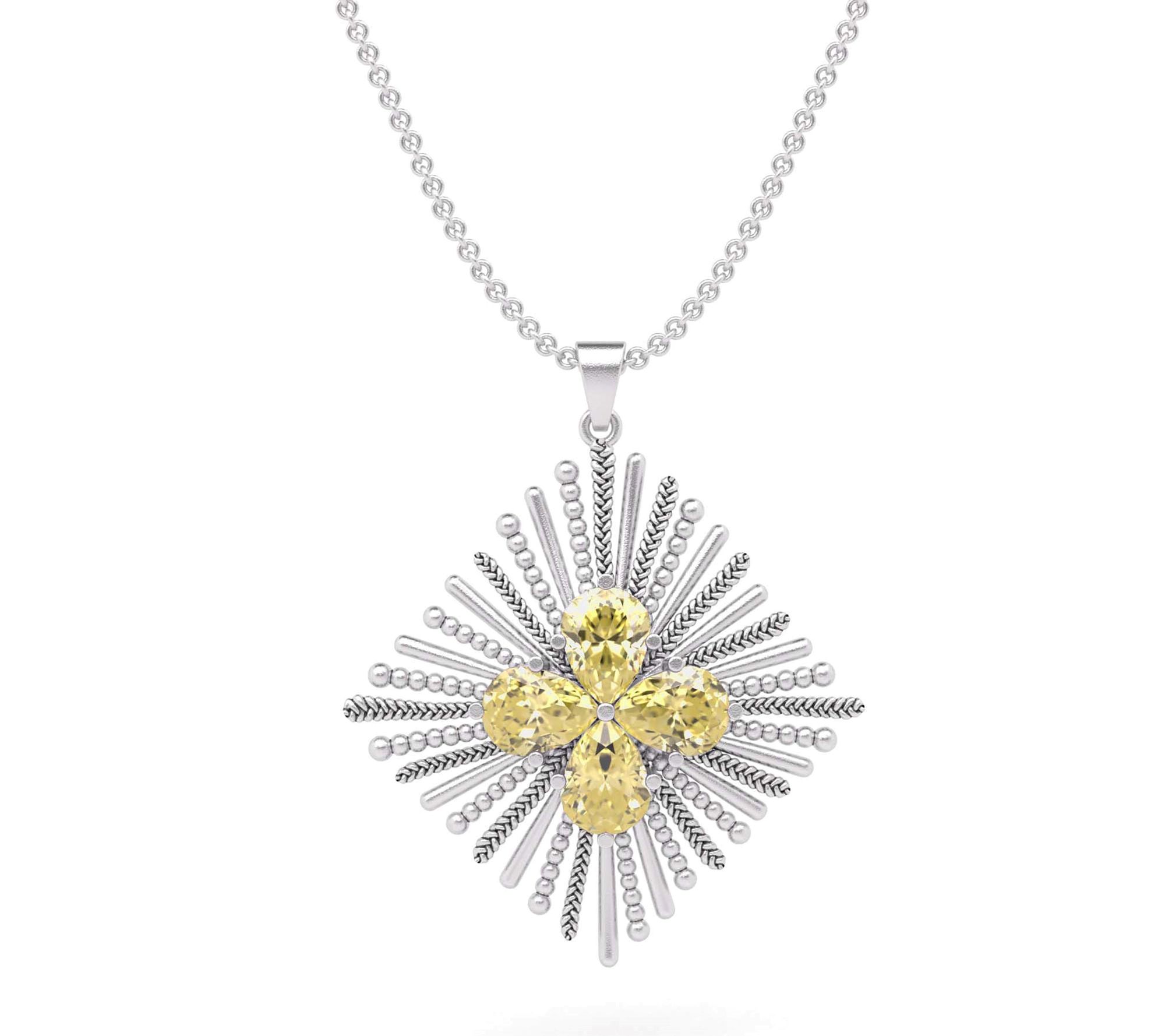 Or Paz Sterling Silver Ray Of Light Gemstone Pendant w/ Chain