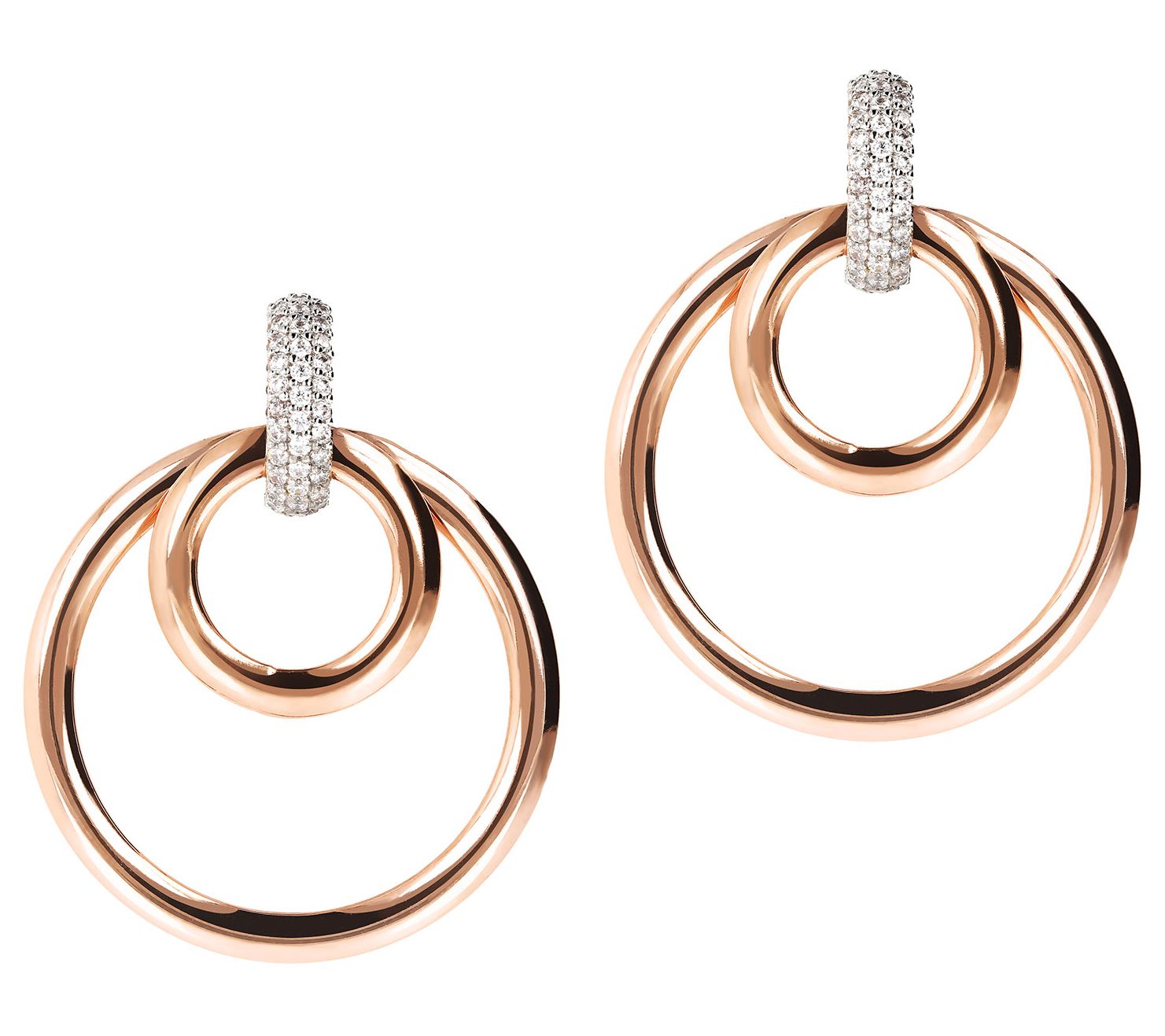 David Markstein Bronze Pave Multi-Cir cle Earrings