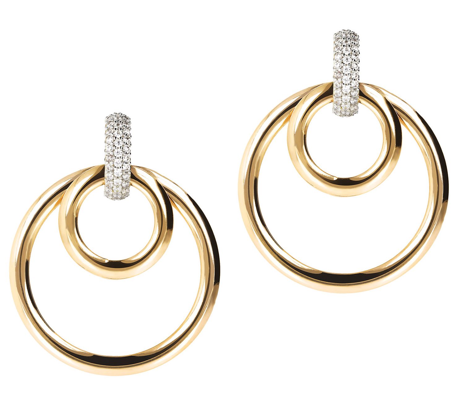 David Markstein Bronze Pave Multi-Cir cle Earrings