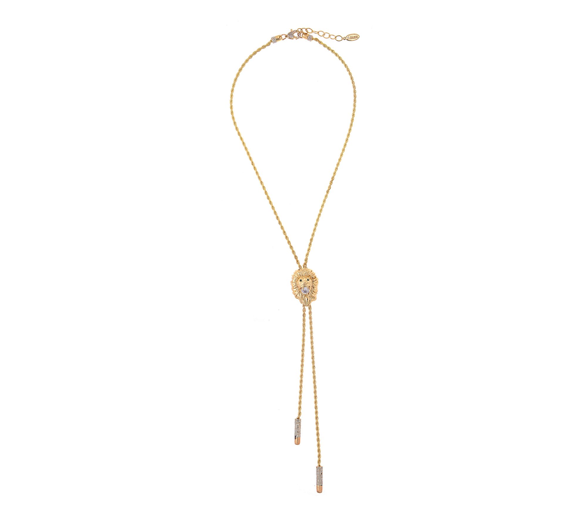 Diamonique x Zaxie Lady Leo Adjustable Lariat Necklace