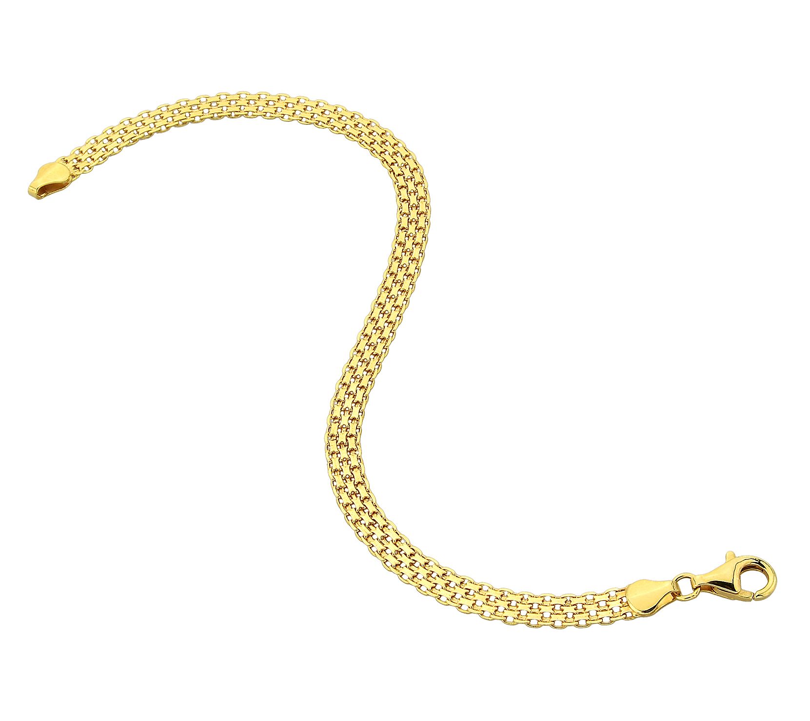 Silver Style 5mm Solid Bismark Chain Bracelet, Sterling