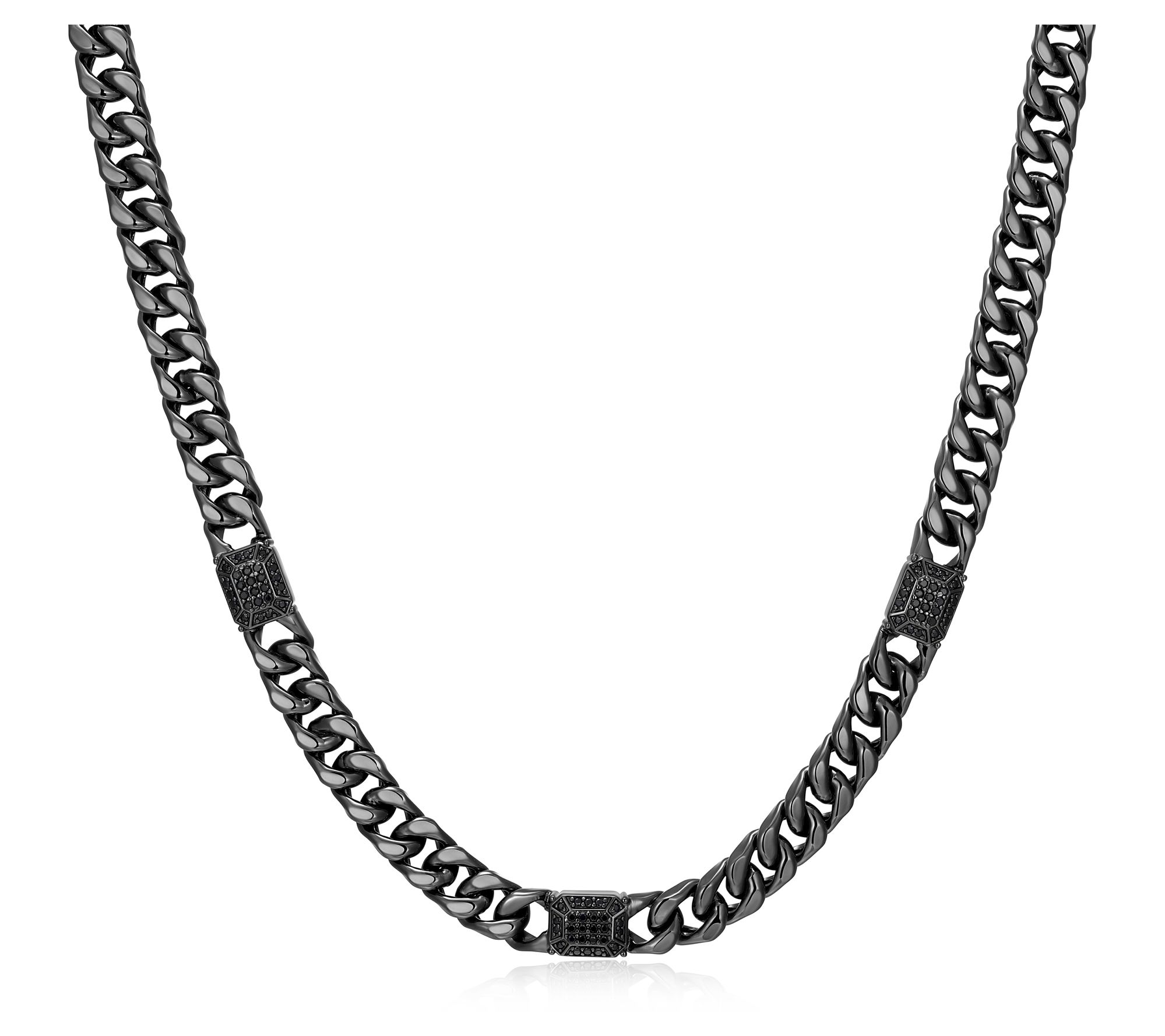 【BLACKPURPLE】[BLACKLABEL]Voldi Full Cubic Chain Necklace WAHZAUS 15MM Purple Mens Chains Diamond Cuban Link Chain