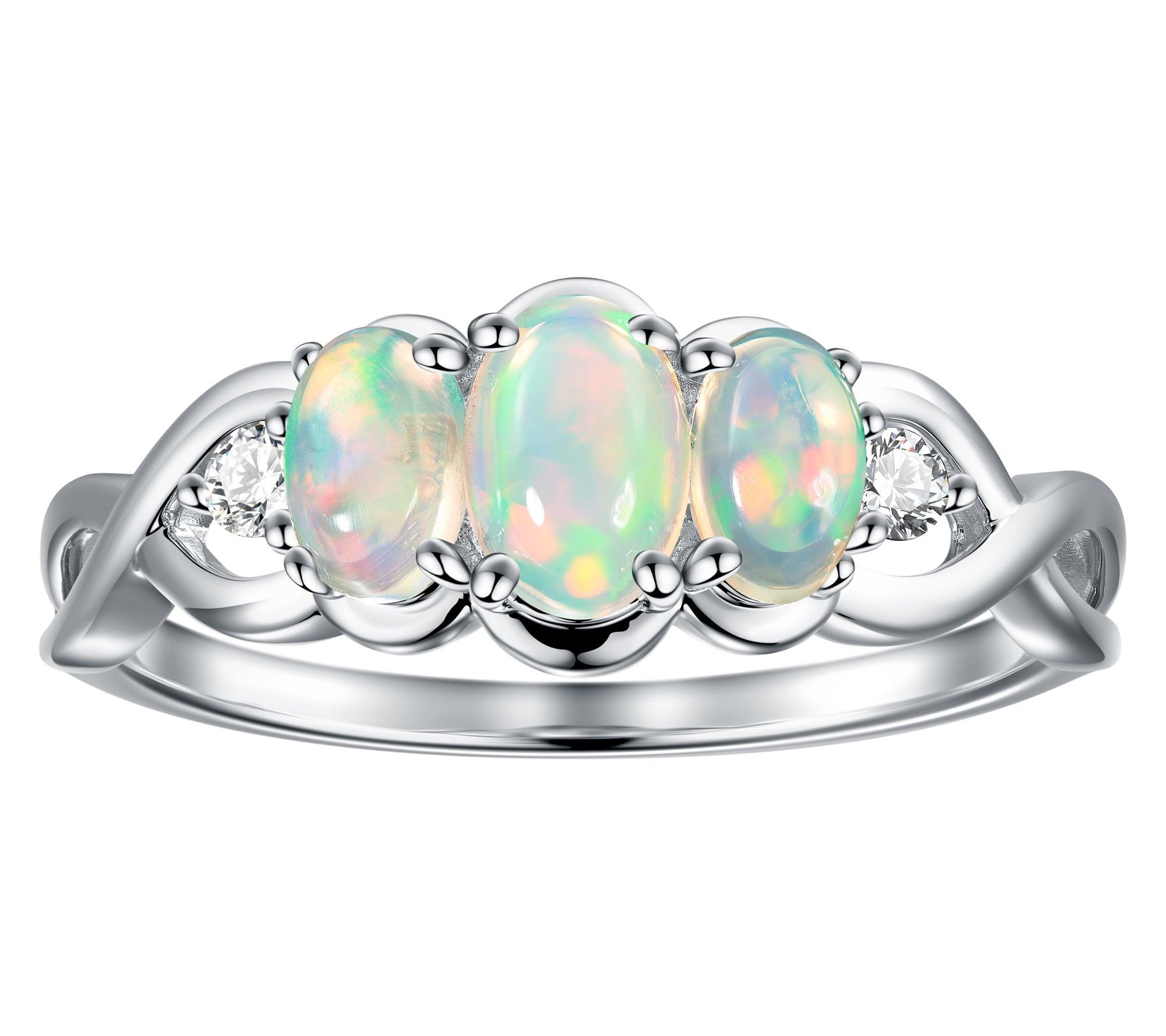 Affinity Gems Multi-Gemstone Infinity Style Ring, Sterling