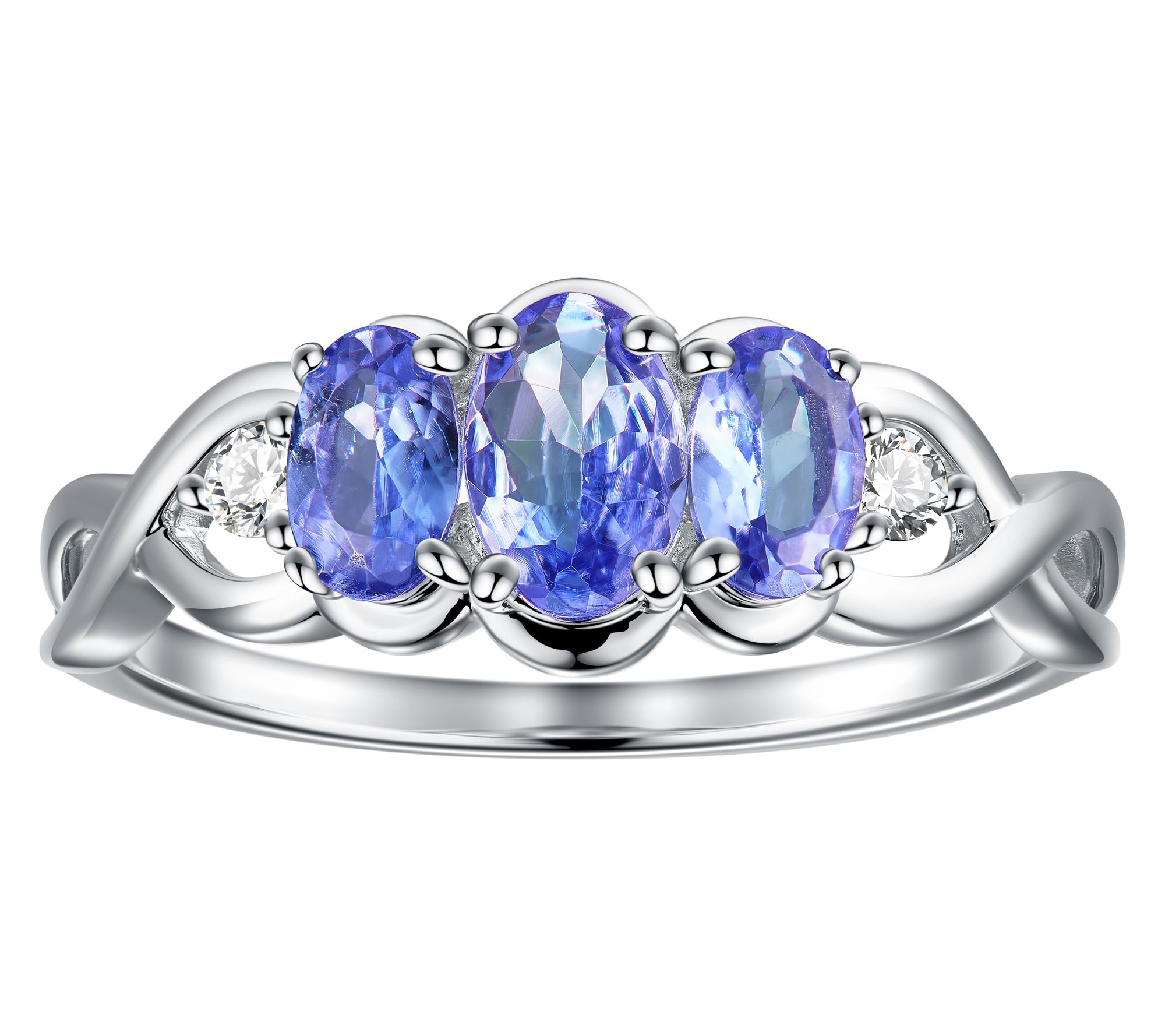 Affinity Gems Multi-Gemstone Infinity Style Ring, Sterling