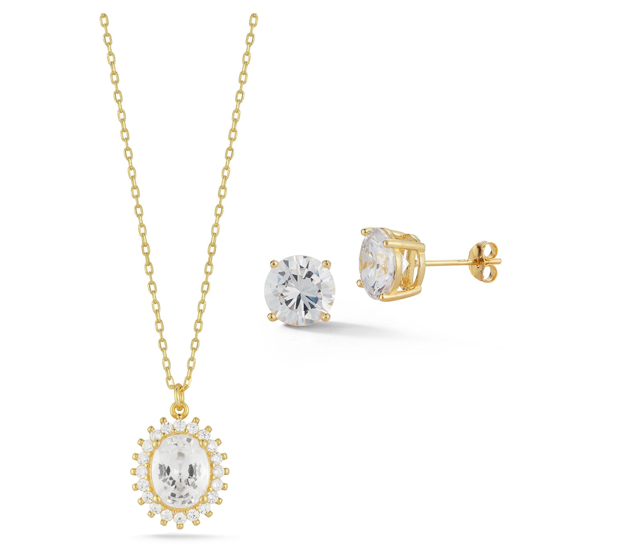 Sterlina Silver Vintage Necklace & Stud EarringSet, Sterling