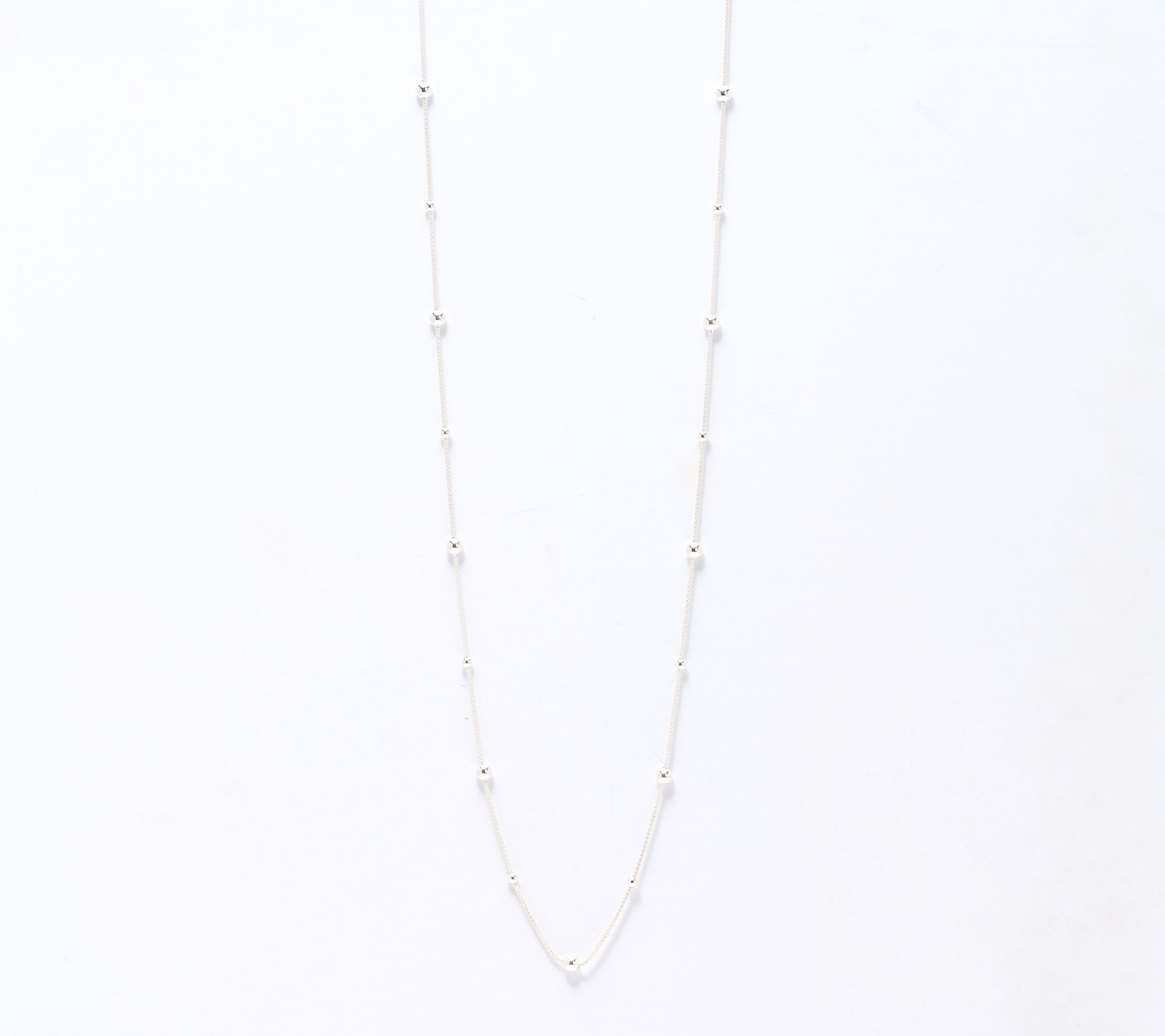 UltraFine 950 Silver Beaded 36" Necklace