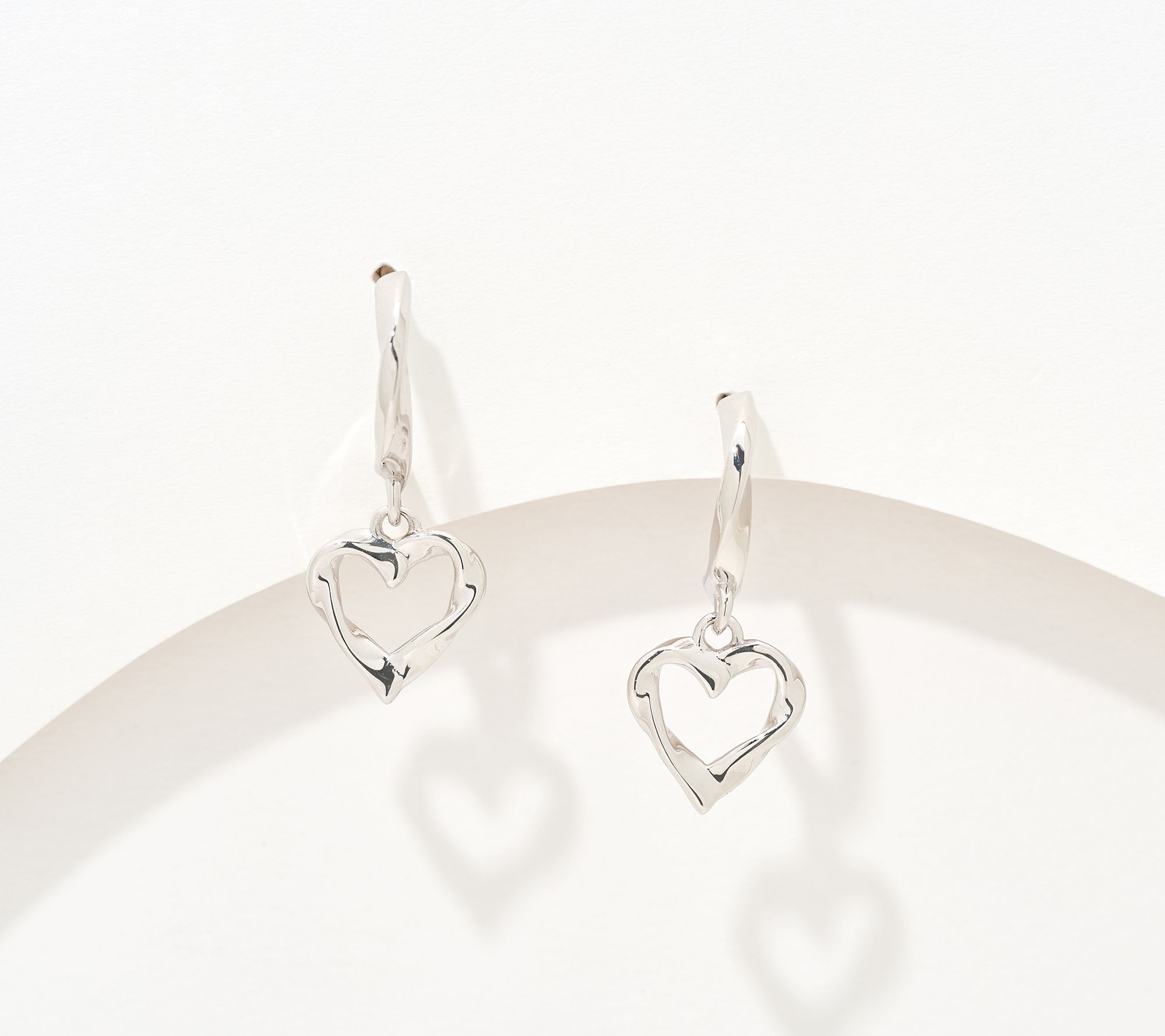 Christian James by Scott Grimes Sterling Silver Single Heart Drop Earrings