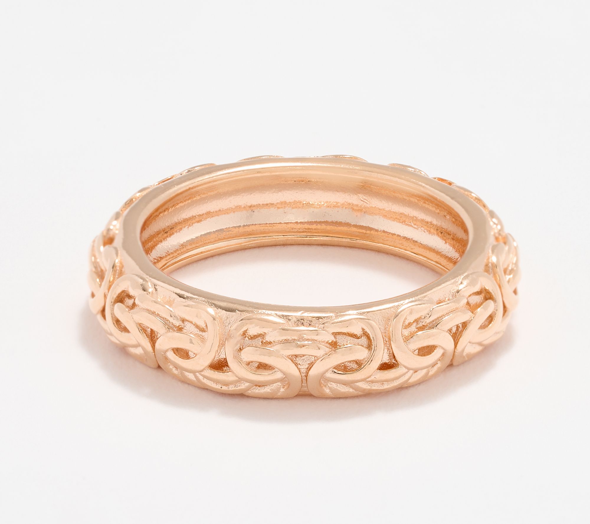 "As Is" UltraFine 950 Silver 5mm Byzantine Ring