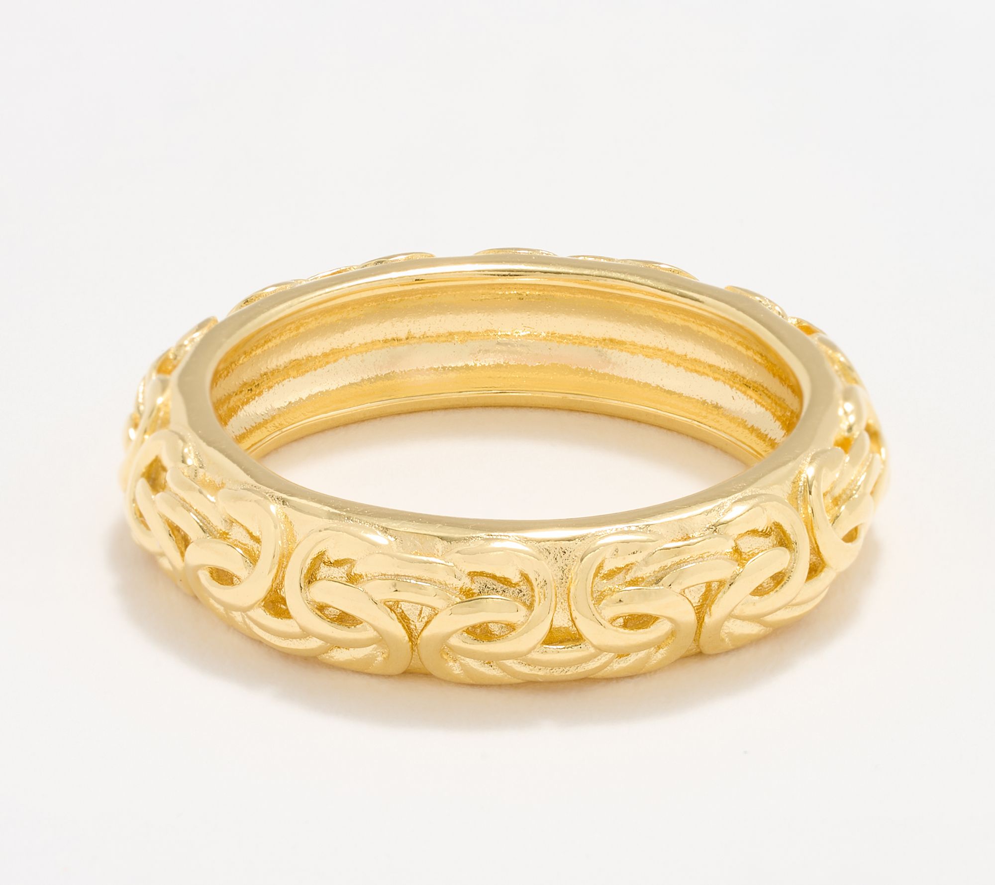 "As Is" UltraFine 950 Silver 5mm Byzantine Ring