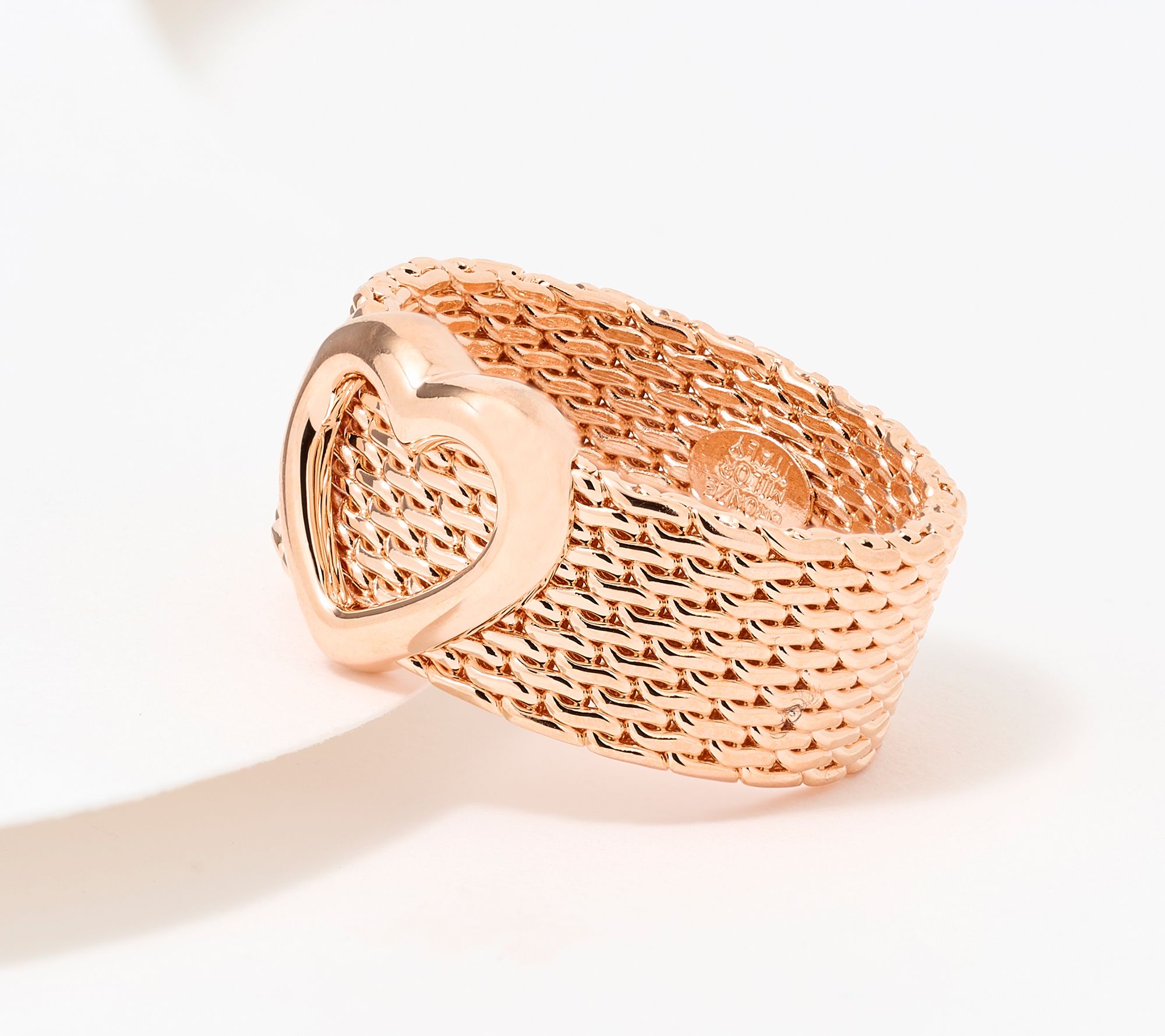 David Markstein Bronze Couture Mesh Heart Ring