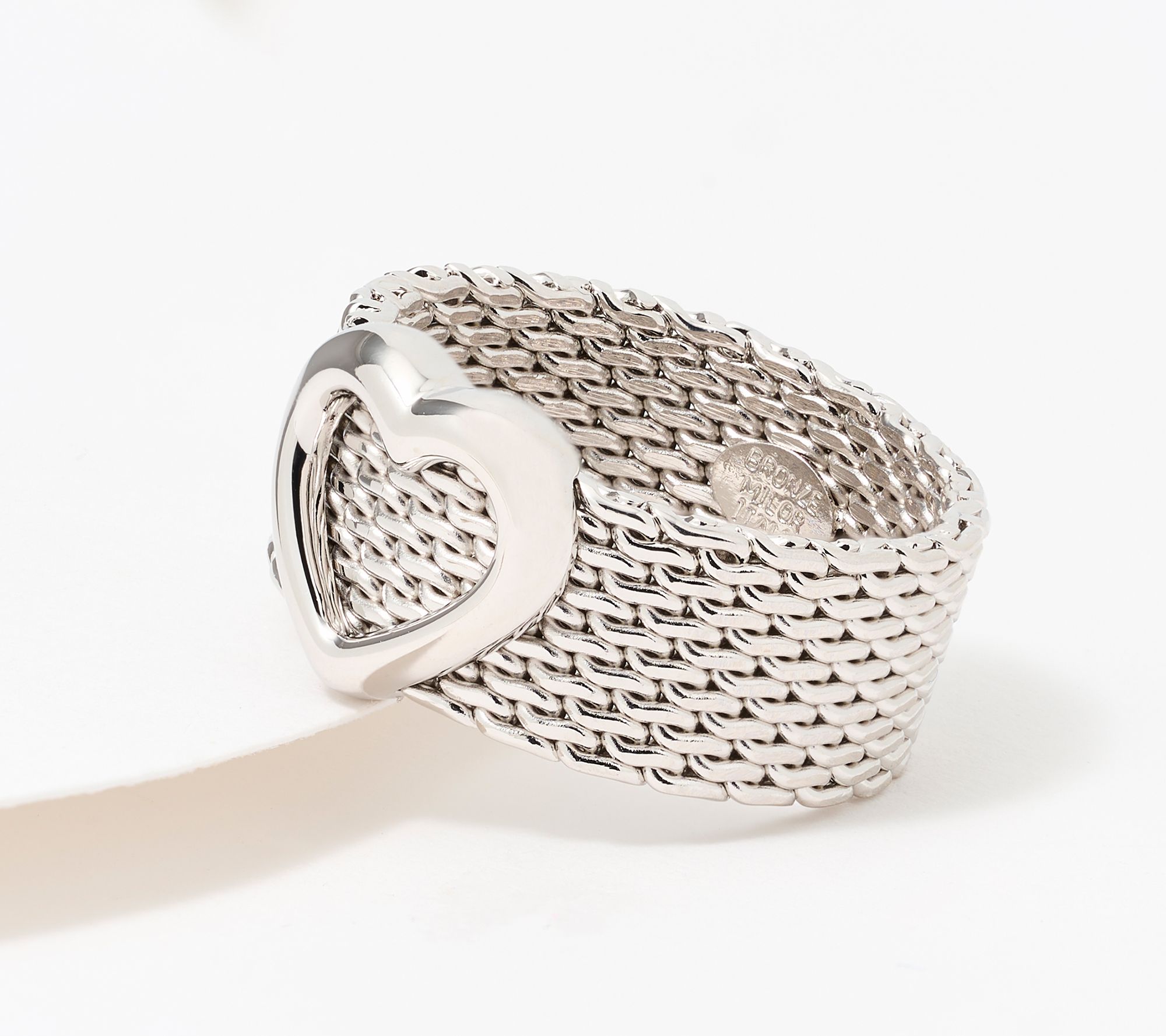 David Markstein Bronze Couture Mesh Heart Ring