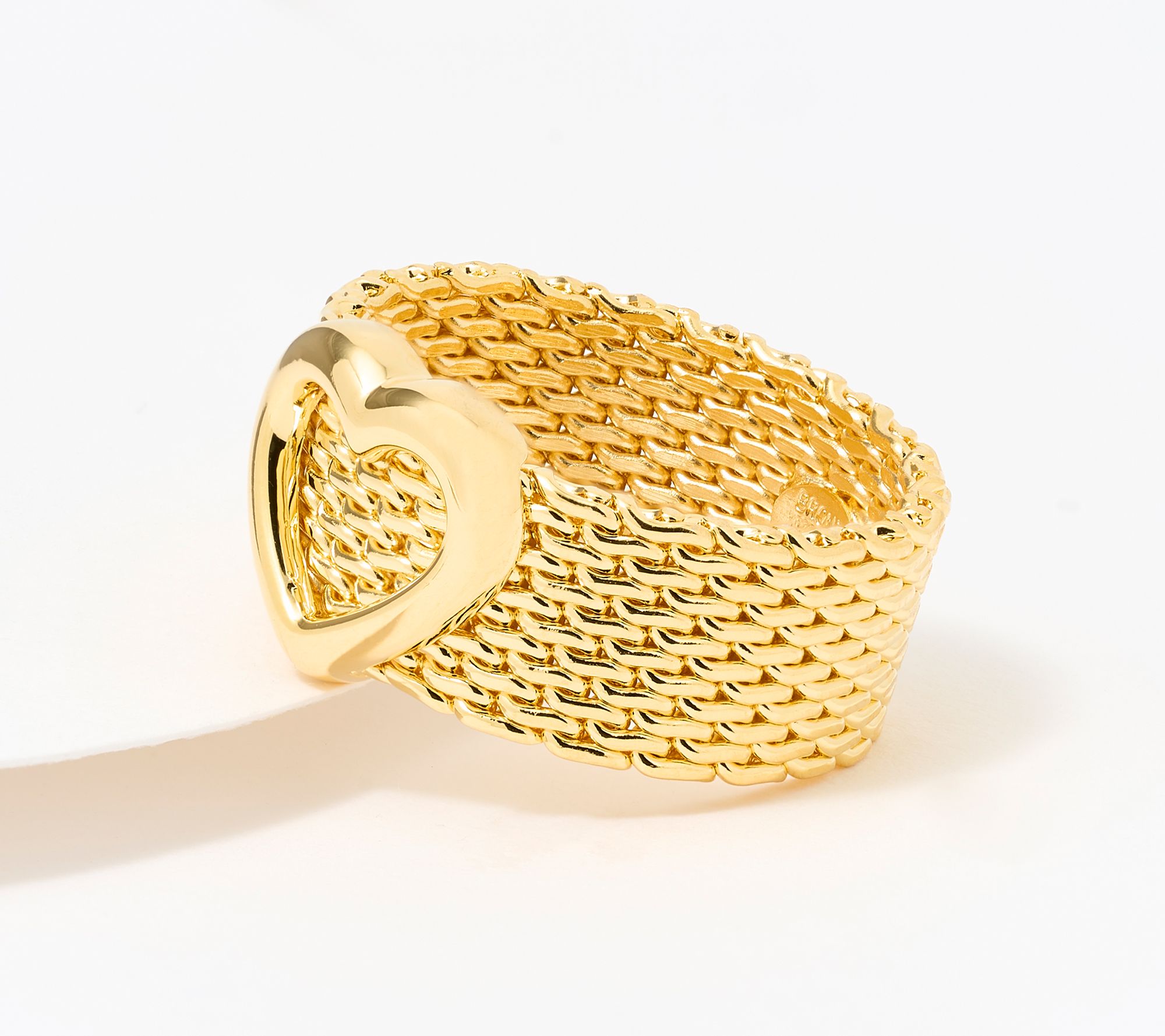 David Markstein Bronze Couture Mesh Heart Ring