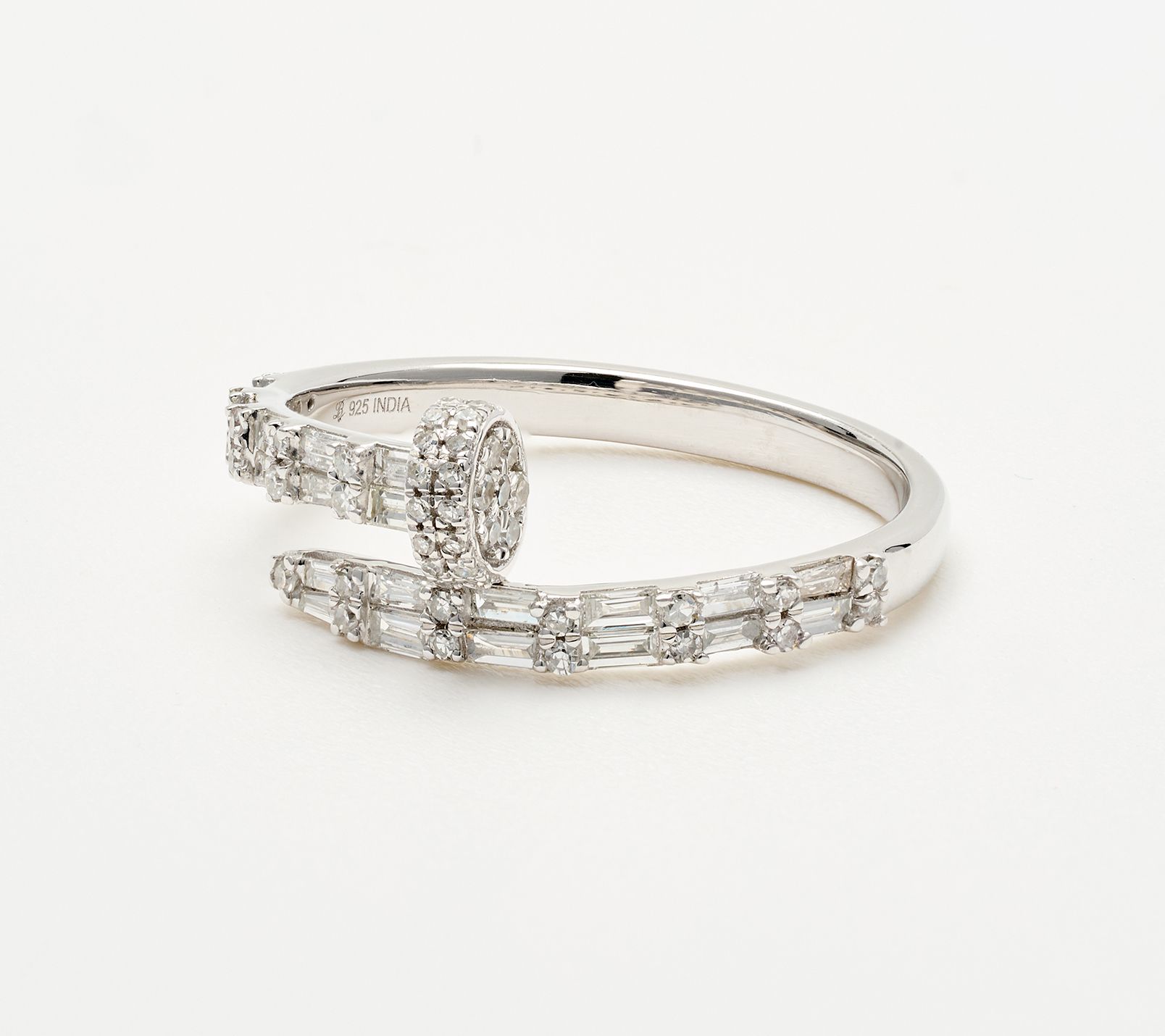 Affinity Diamonds 0.50 cttw Nail Head Mixed Ring, Sterling