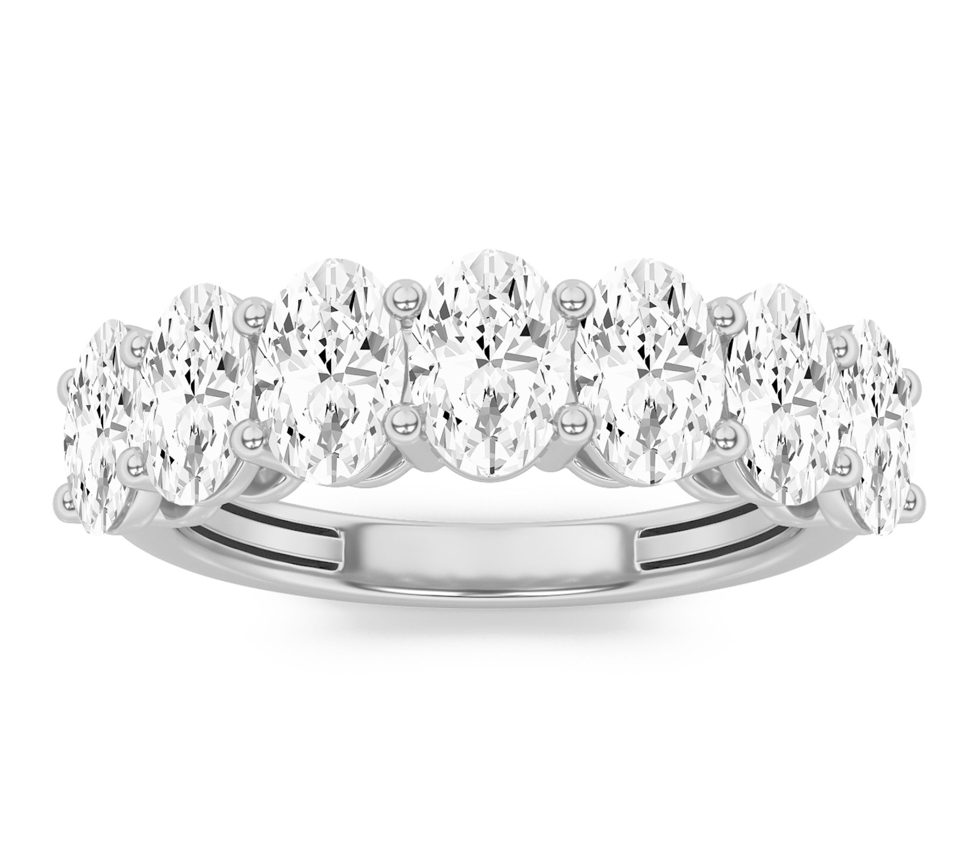 Fire Light 2.00 cttw Lab Grown Diamond 7-Ston e Band Ring, 14