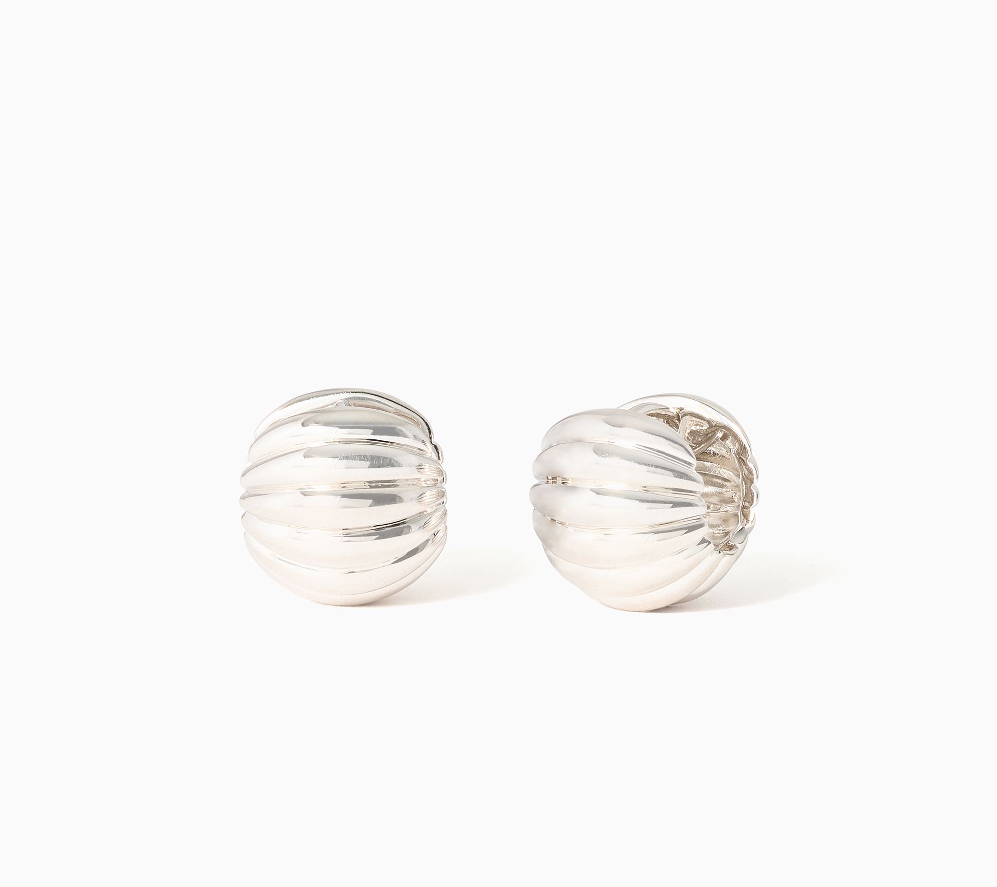 David Markstein Bronze Premium Ribbed Huggie Hoops