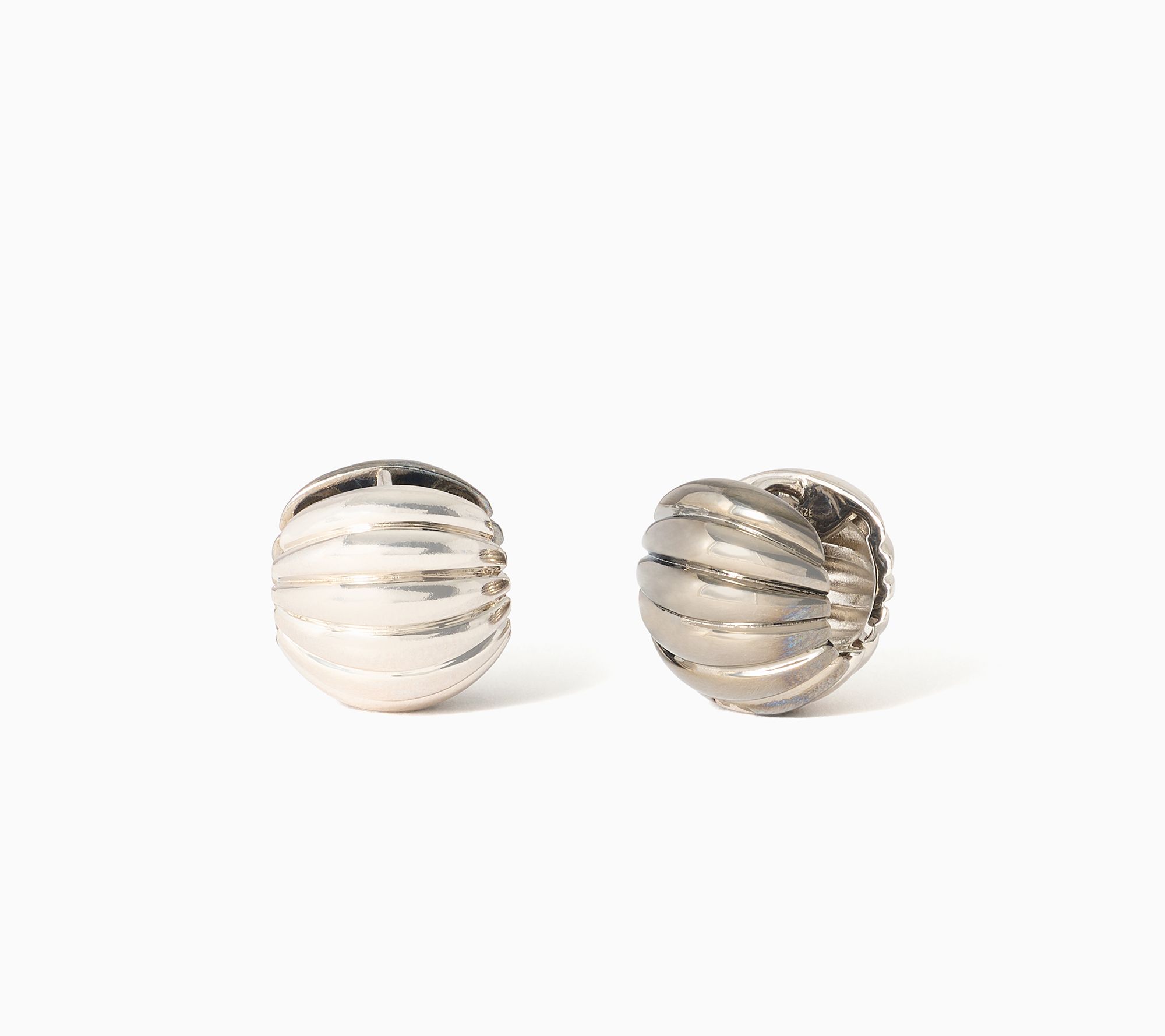 David Markstein Bronze Premium Ribbed Huggie Hoops
