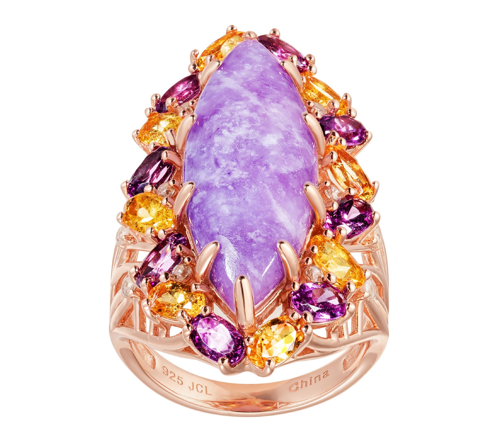 Affinity Gems Multicolor Gemstone Cocktail Ring, Sterling Silve
