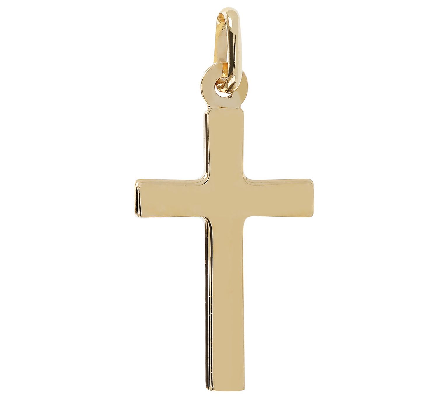 Italian Gold Polished Cross Pendant, 18K - QVC.com