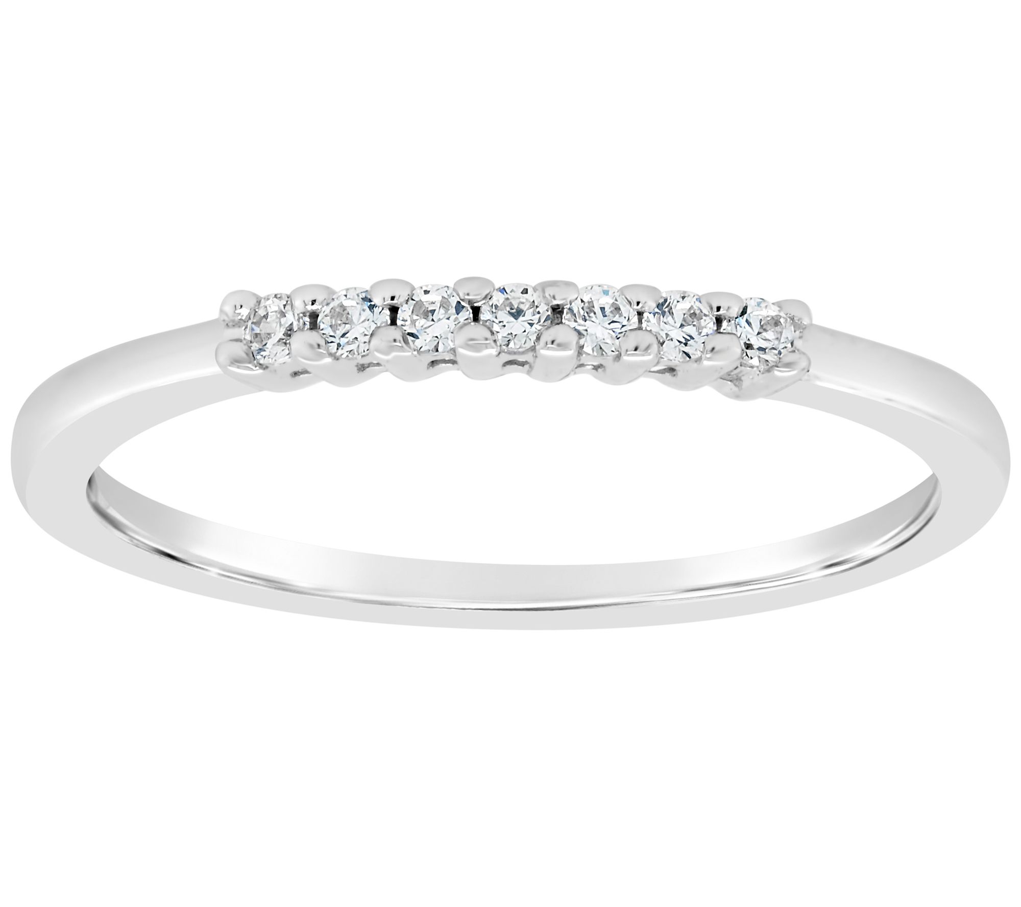 Affinity 14K Gold 1/10 cttw 7-Stone Diam ond Band Ring