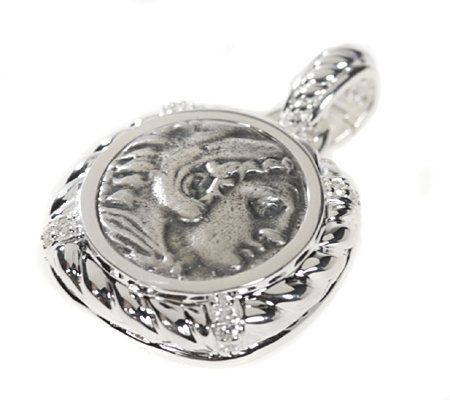 Judith Ripka Sterling and Diamonique Coin Enhancer - QVC.com