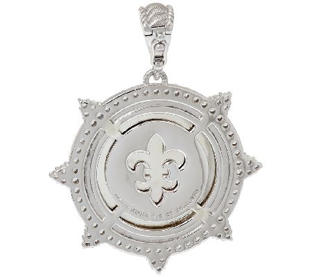 Judith Ripka Sterling Diamonique Coin Design Enhancer - QVC.com