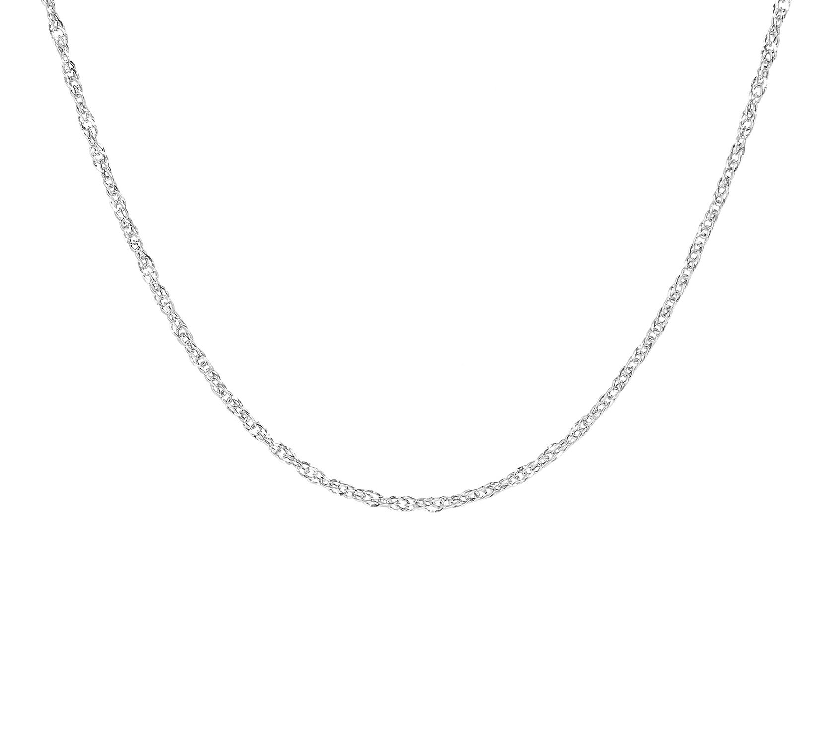 Milor Gold 15" Polished Singapore Chain, 14K