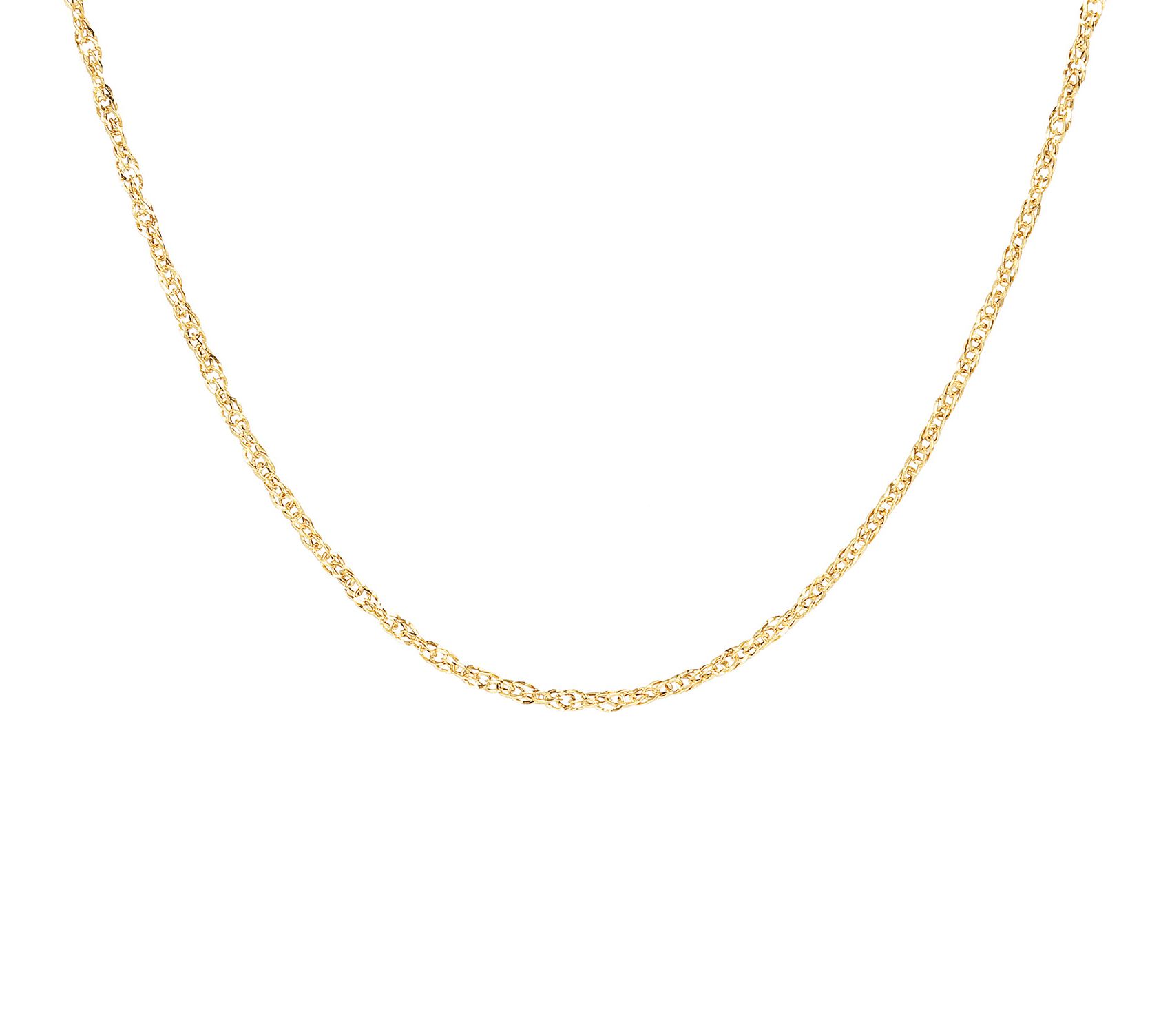 Milor Gold 15" Polished Singapore Chain, 14K