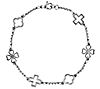 Steel by Design Cross & Clovers 7-1/2" Bracelet
