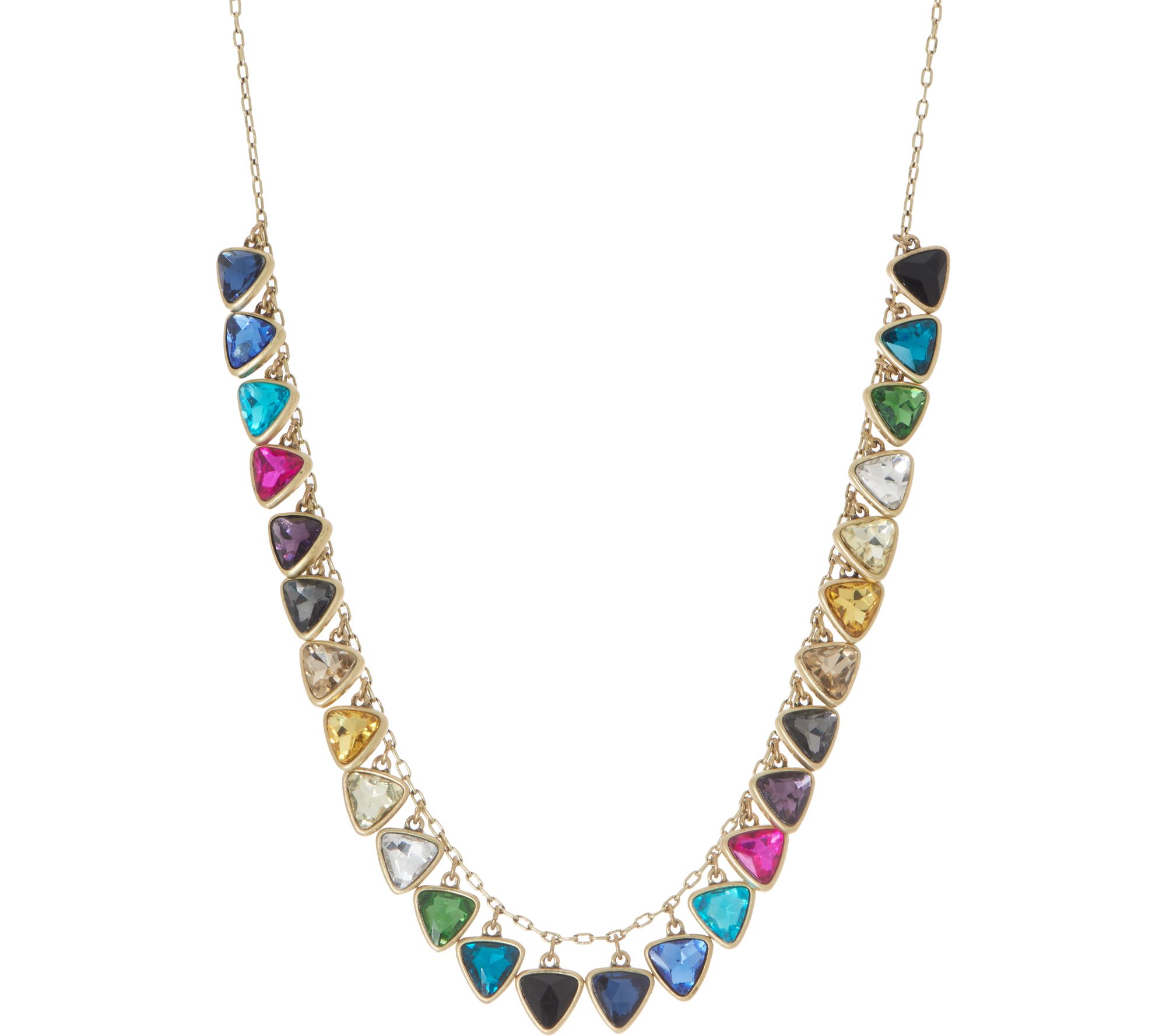 LOGO Links Triangle Stone Necklace