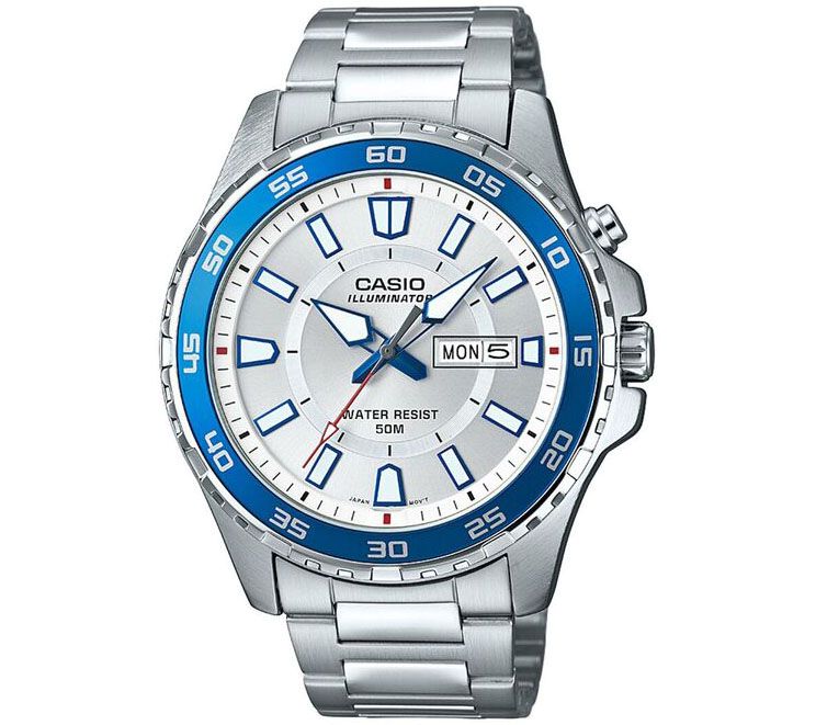 Casio Men's Silver Dive Style Watch