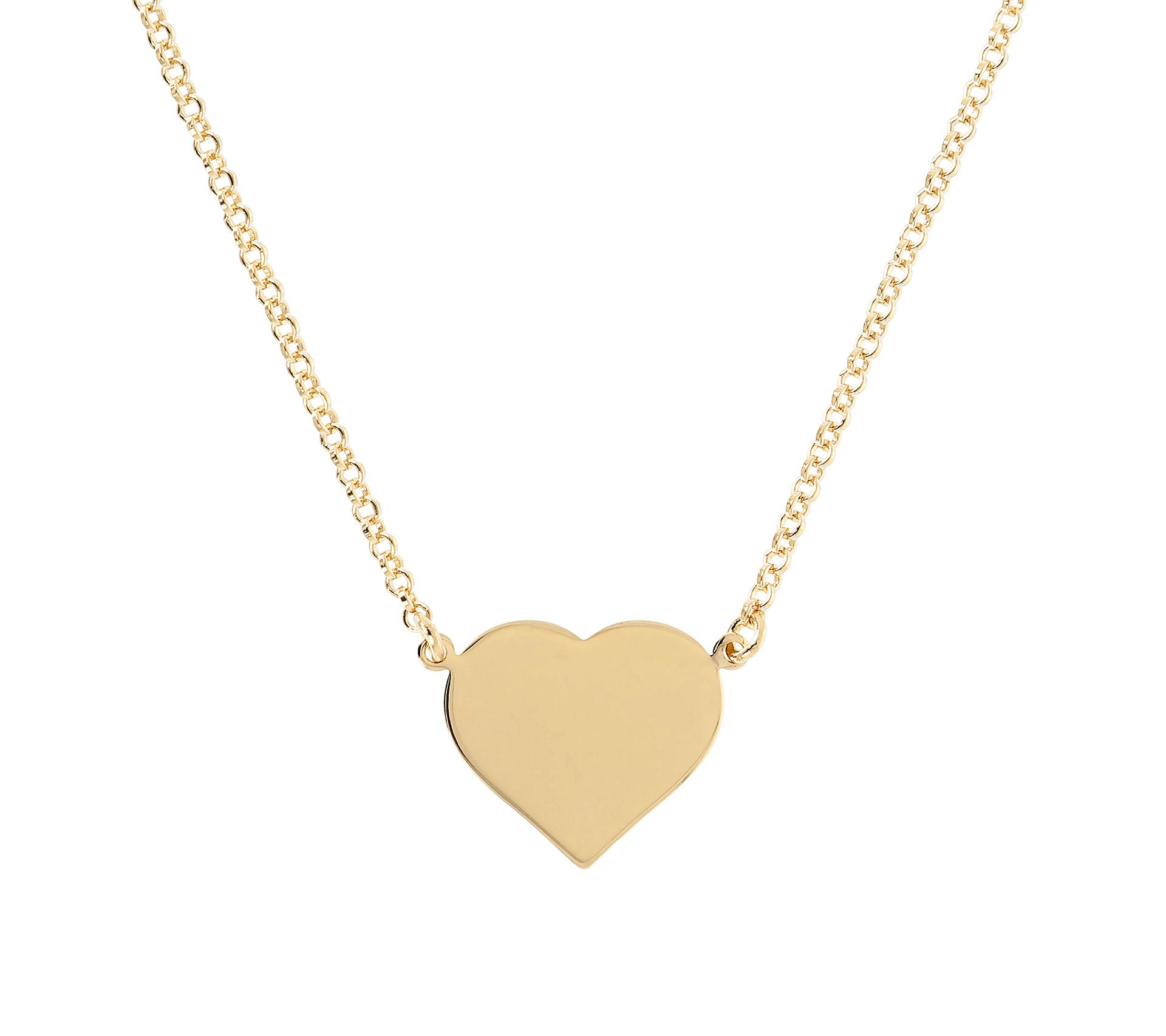 Bronzo Italia Polished Heart 18" Necklace