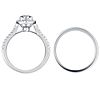 Diamonique 1.45 cttw Halo Bridal Ring Set, Sterling, 2 of 2