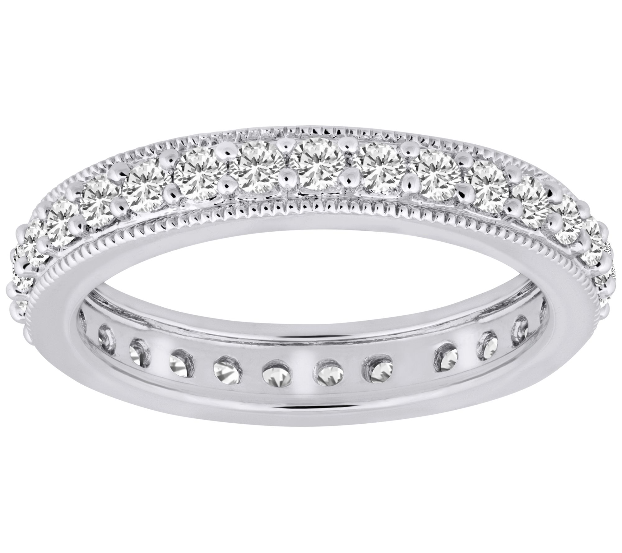 Affinity Diamonds 0.85 cttw Milgrain Eternity Band, 14K Gold