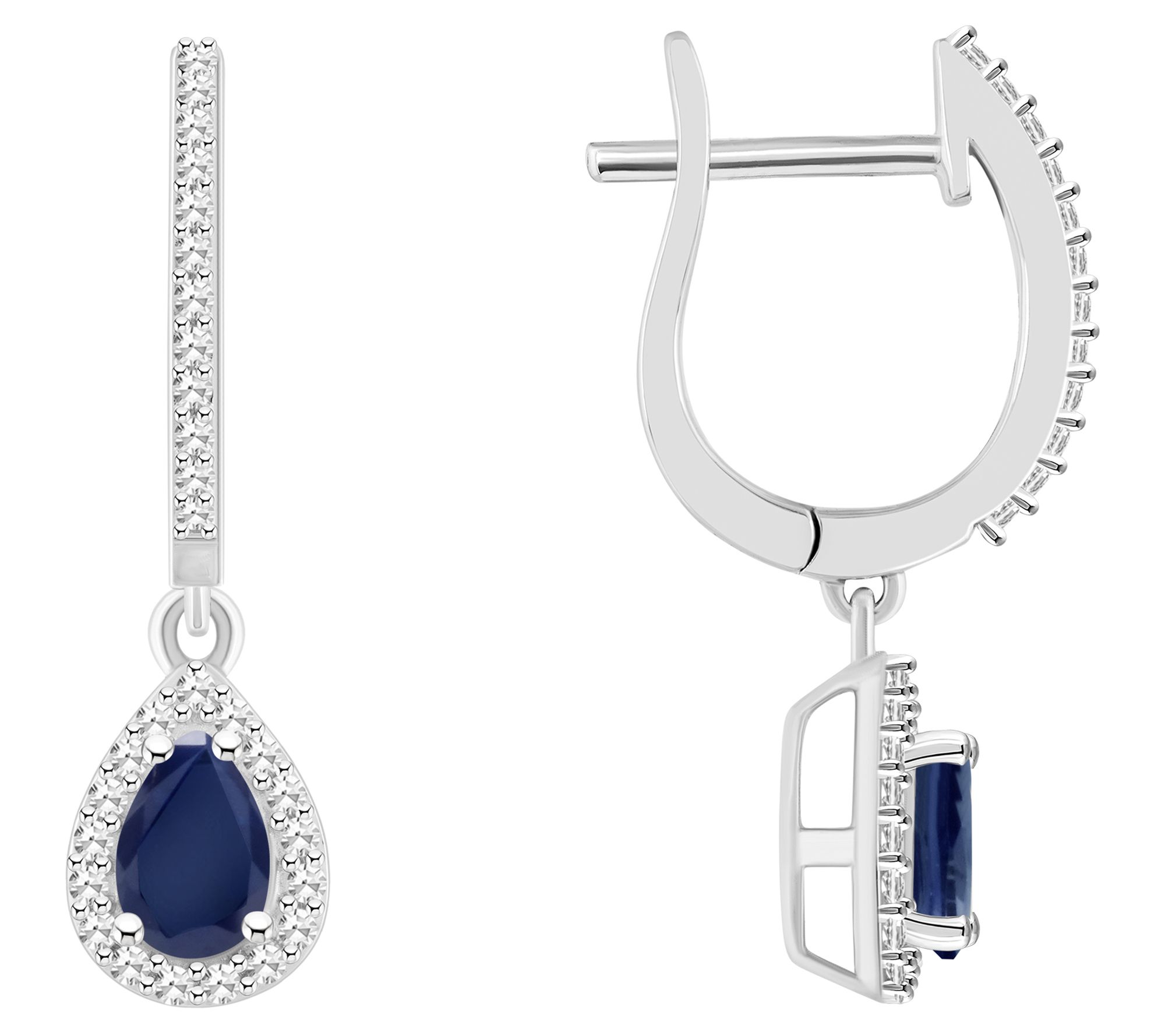 Affinity Gems Gemstone & Diamond Earrings, Sterling Silver