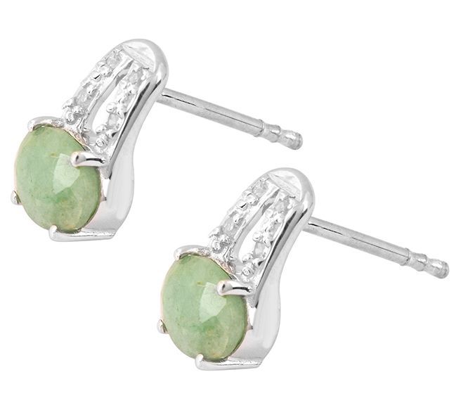 Affinity Gems Sterling Silver Emerald Prong SetEarrings