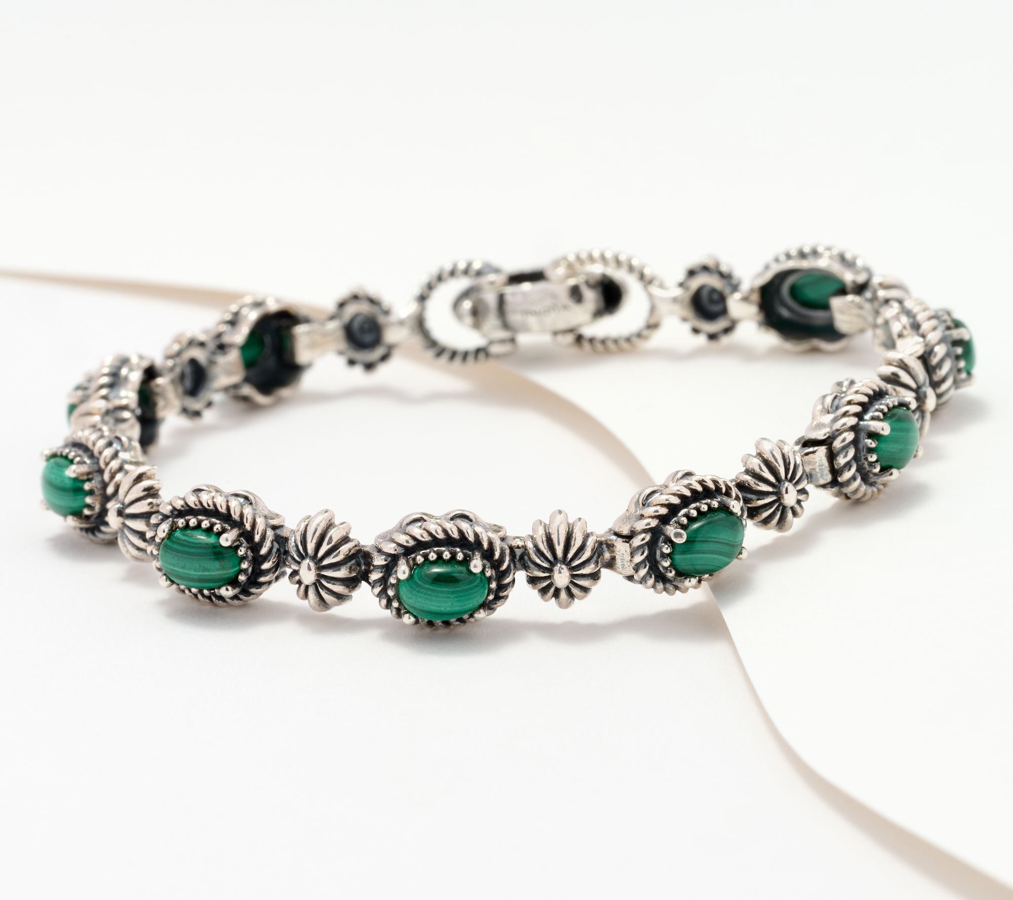 American West Sterling Silver Oval Gemstone Tennis Bracelet American West Sterling Silver Oval Gemstone Tennis Bracelet