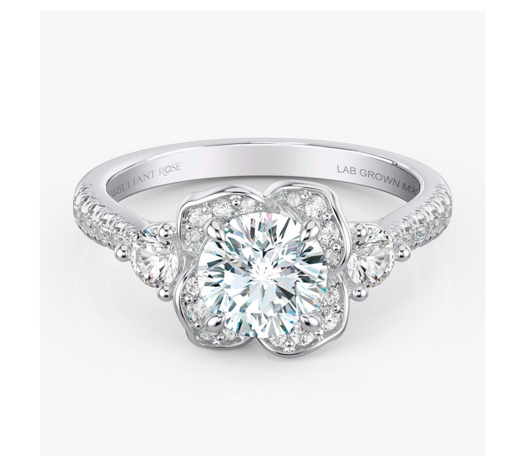  Brilliant Rose 2.05 cttw Lab Grown Diamond Ring , 14K