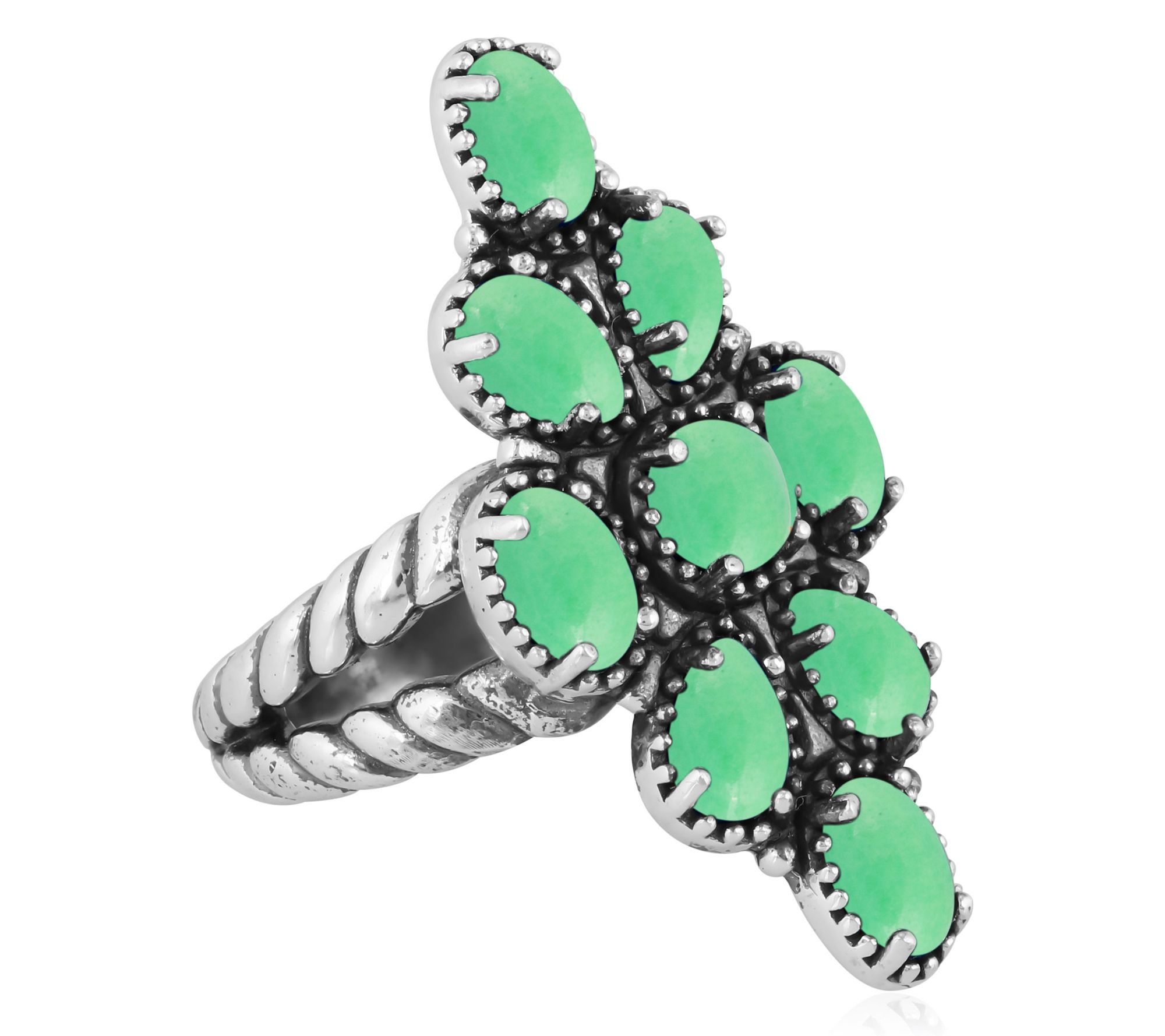 American West Sterling Gemstone Cluster Ring