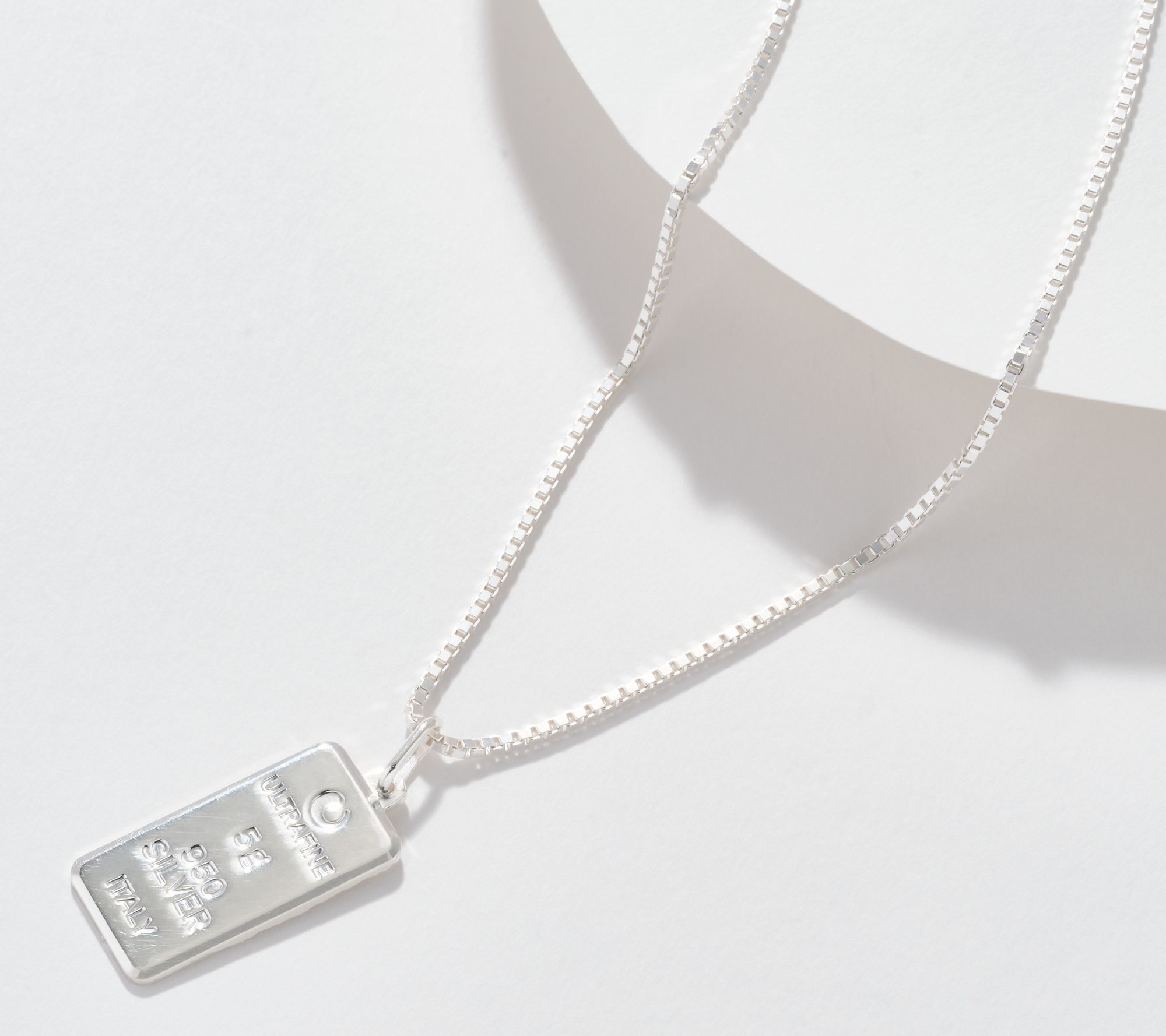UltraFine 950 Silver Ingot with 20" Necklace