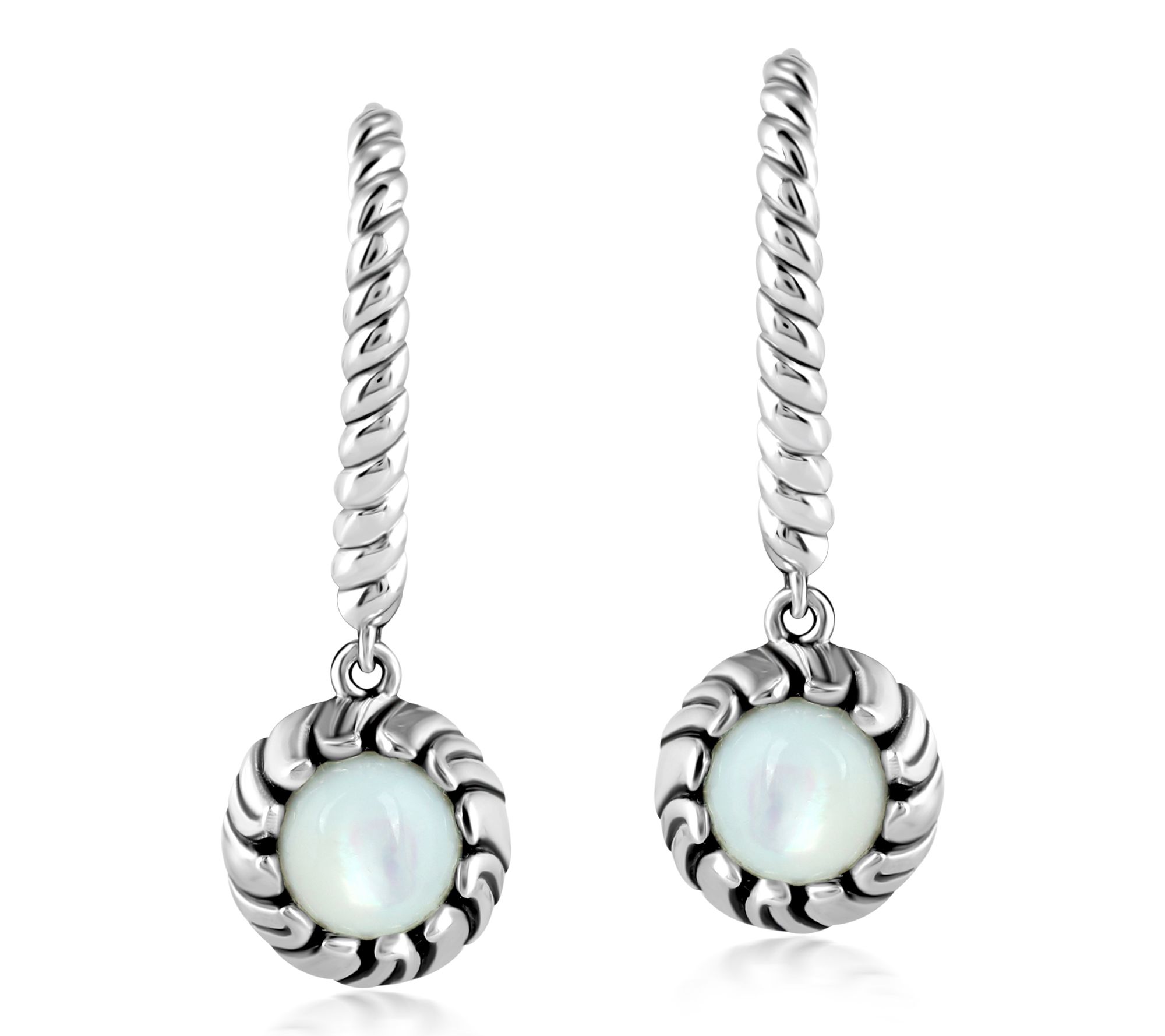  Christian James Sterling Silver Mother of Pearl Earrings