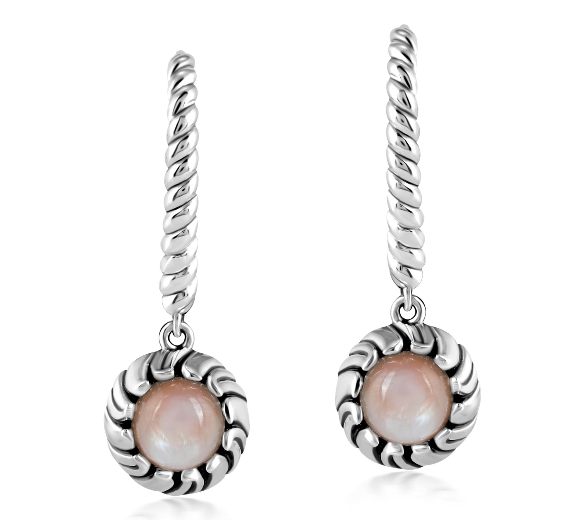 Christian James Sterling Silver Mother of Pearl Earrings