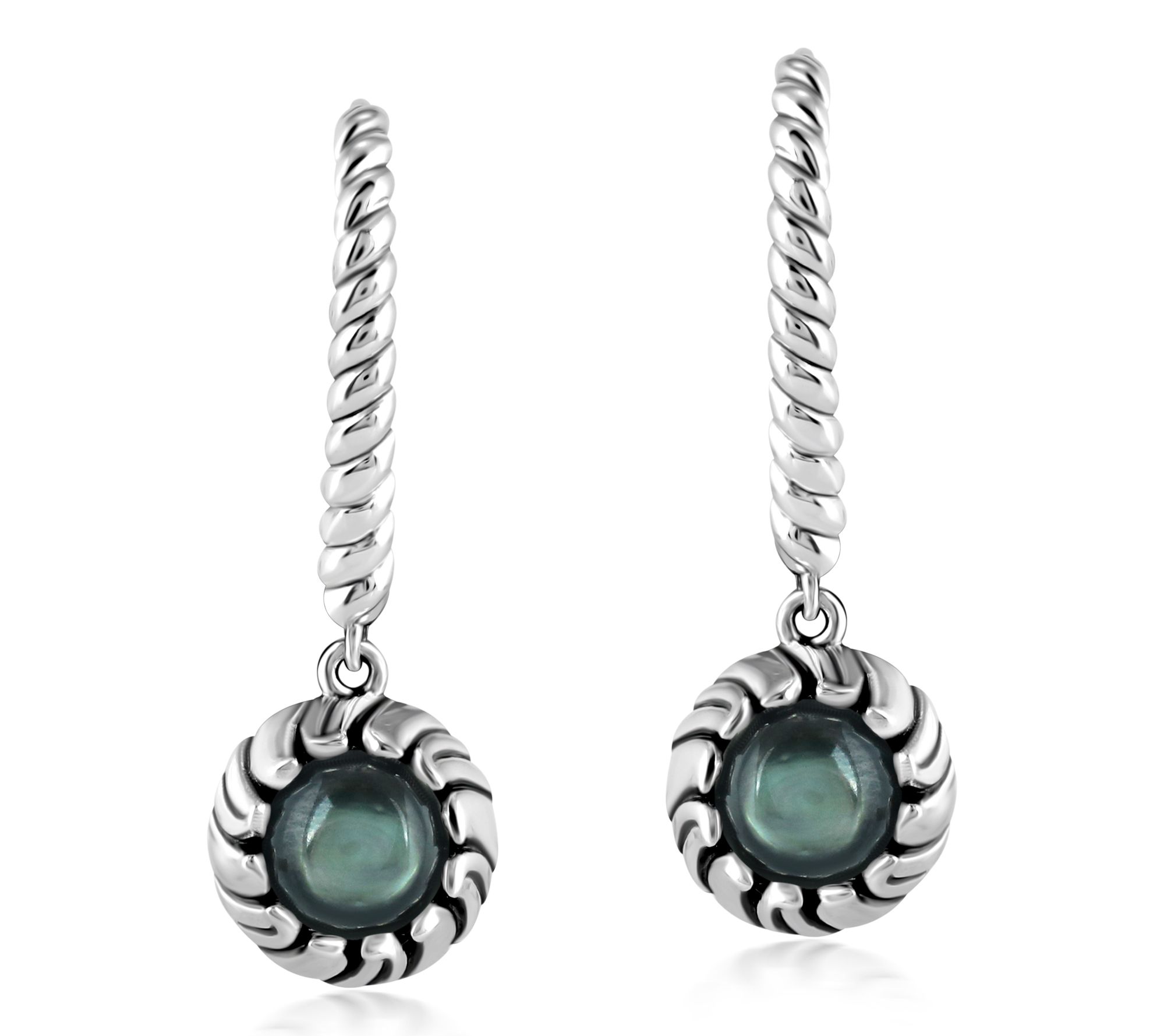 Christian James Sterling Silver Mother of Pearl Earrings