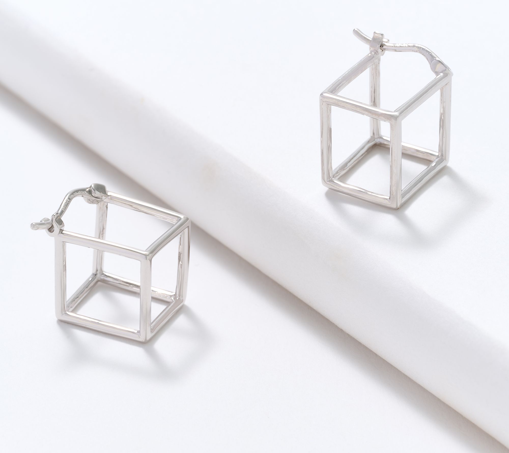 "As Is" David Markstein Bronze Geometric_7/8" Hoop Earring