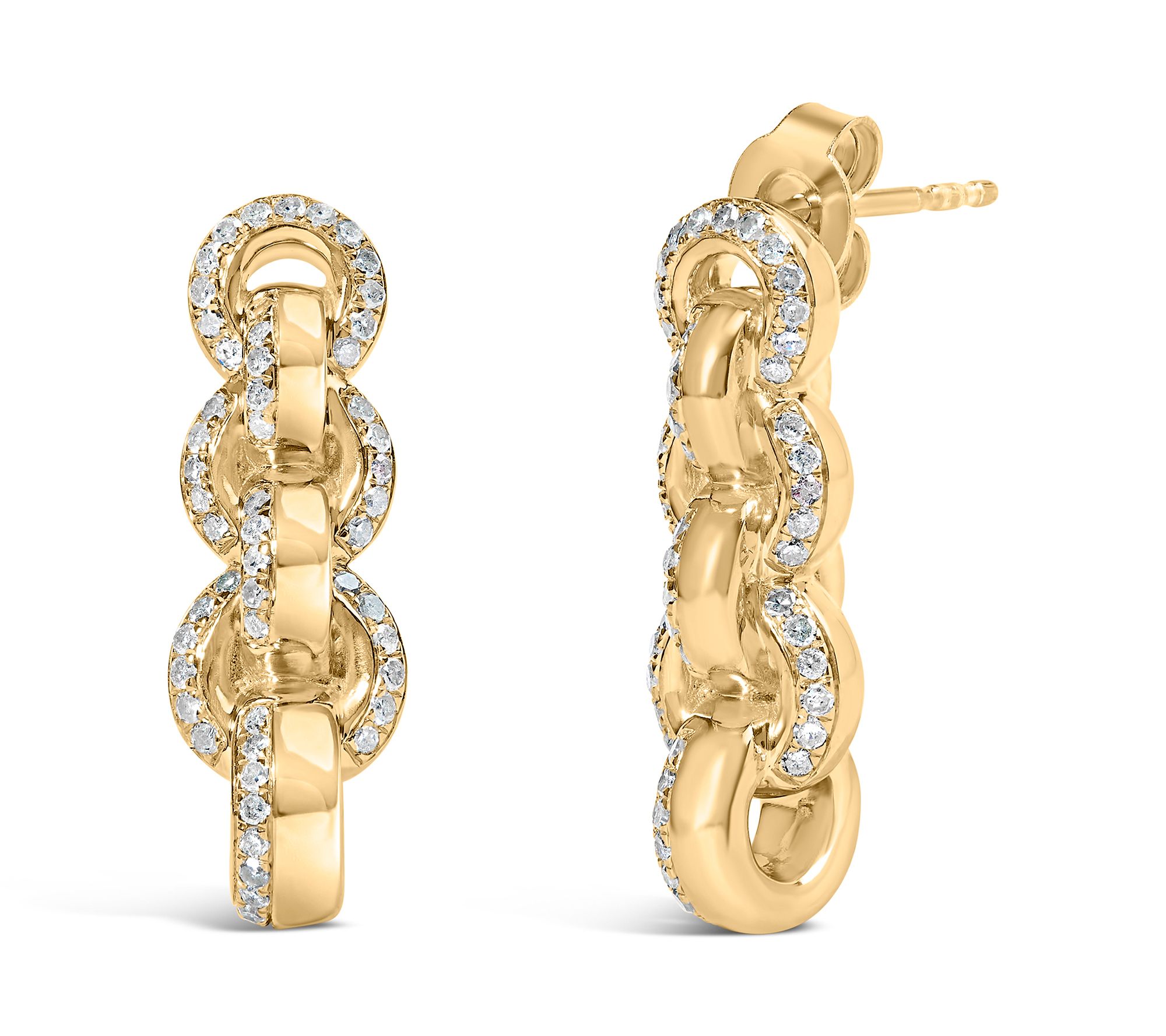 Haus of Brilliance 0.70 cttw Diamond Drop Earrings, 14K Plated