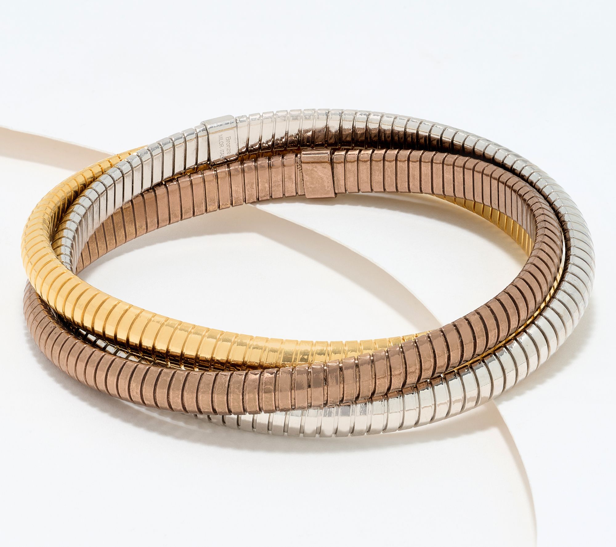 David Markstein Bronze Three Strand Slip-On Tubogas Bracelet