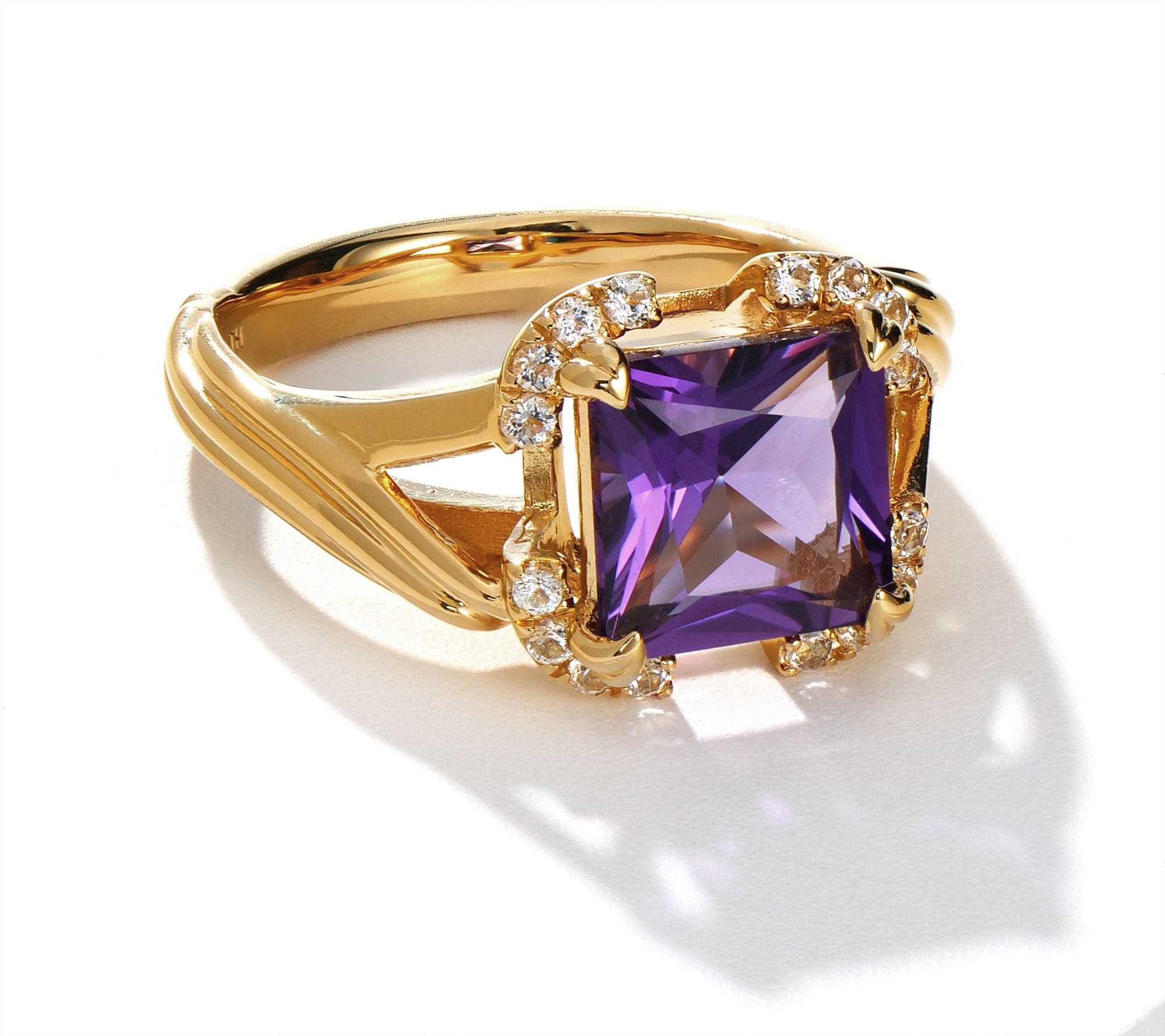 "As Is" Christian James by Scott Grimes 18K Gold Clad Ripple Ring