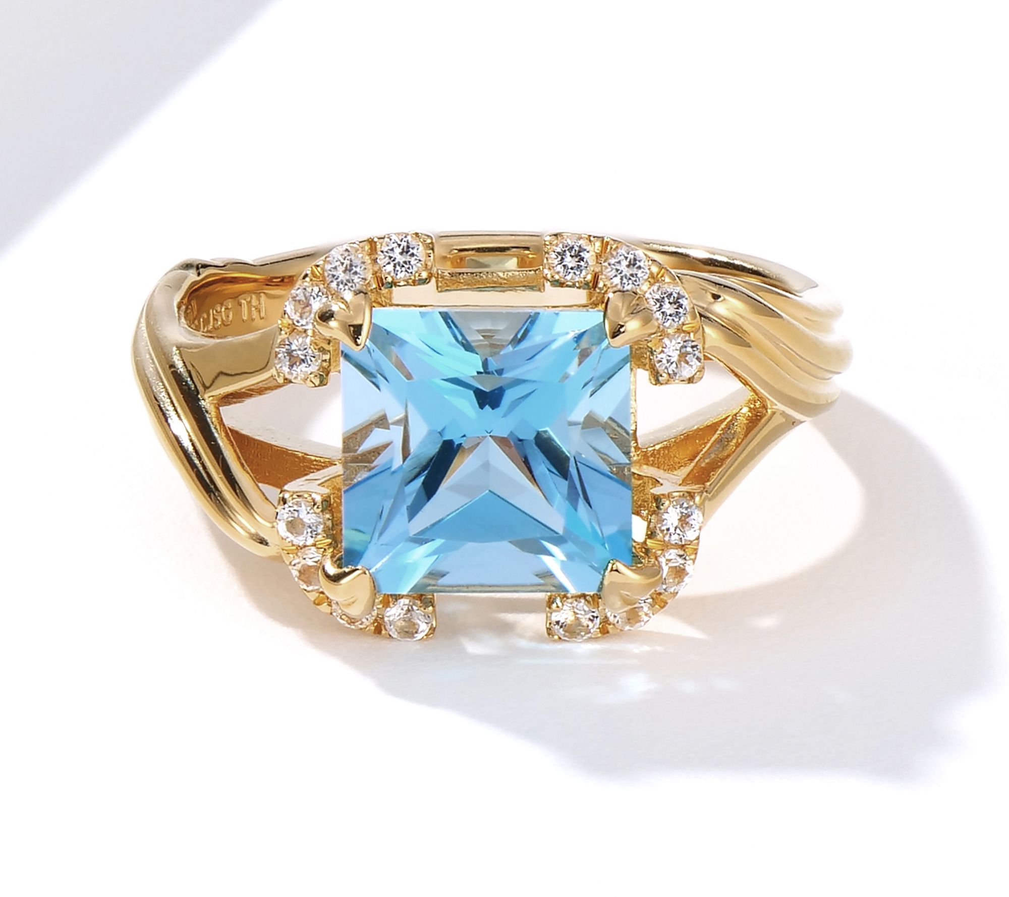 "As Is" Christian James by Scott Grimes 18K Gold Clad Ripple Ring
