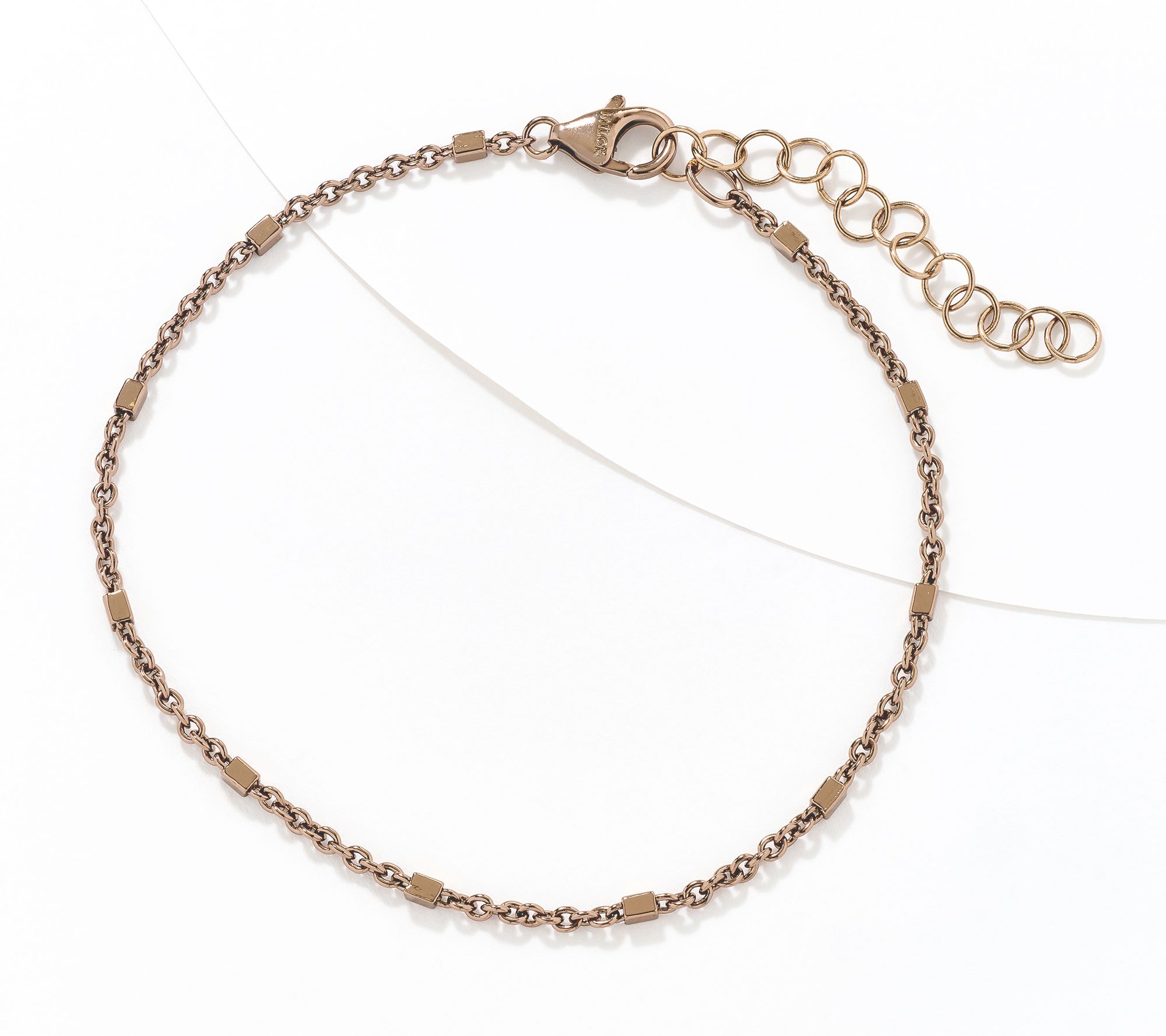 David Markstein Bronze Premiere Luxe Cube Station Anklet